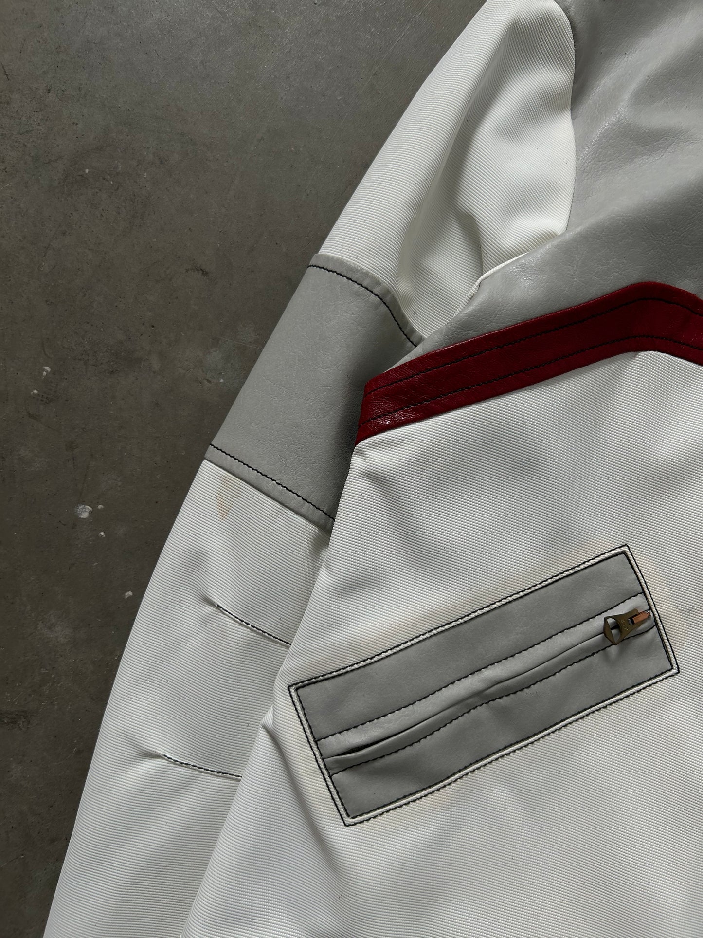 Armani Jeans Leather Racing Bike Jacket (M)