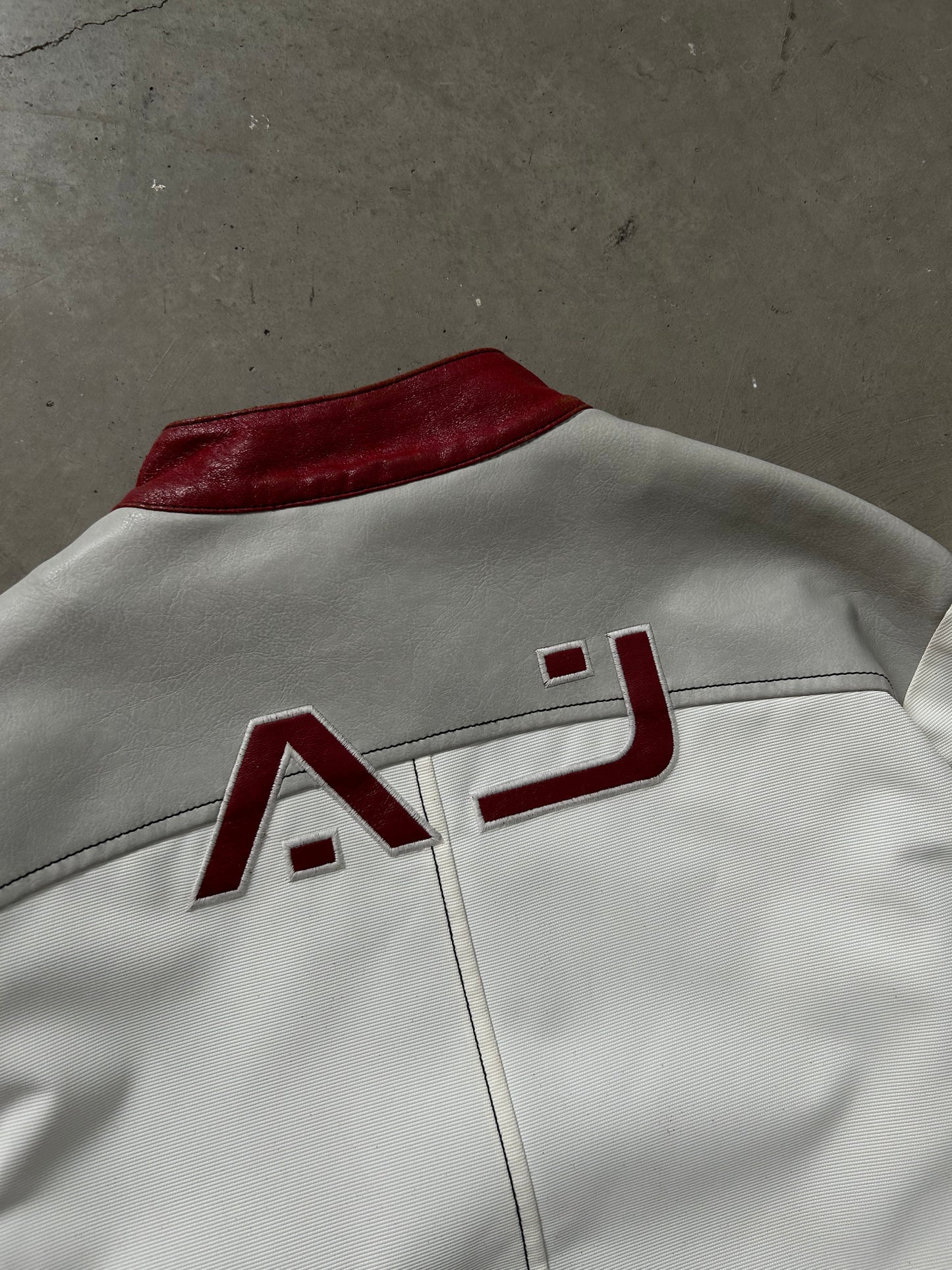 Armani Jeans Leather Racing Bike Jacket (M)