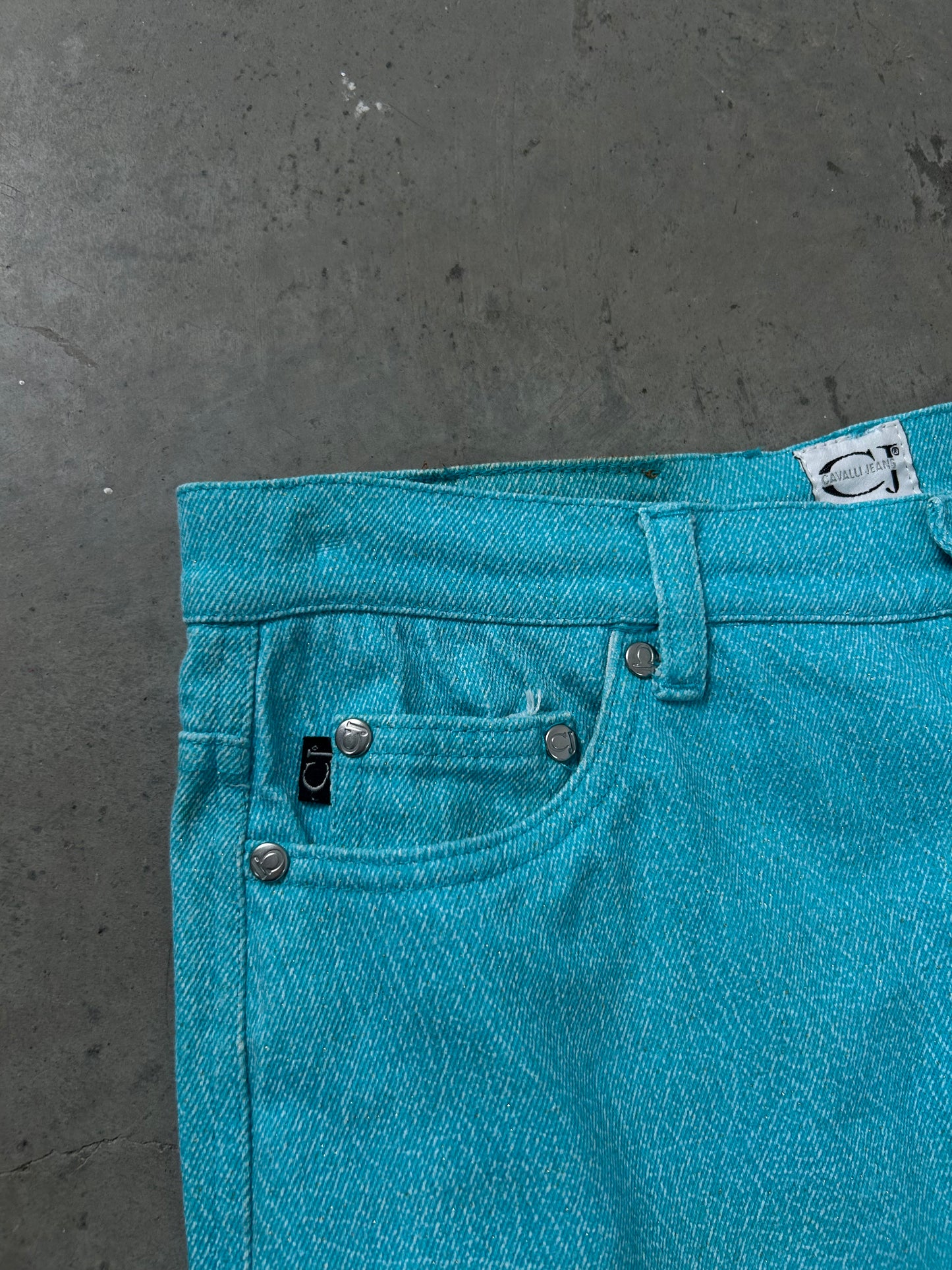 Cavalli Jeans Blue Shiny Denim (S)