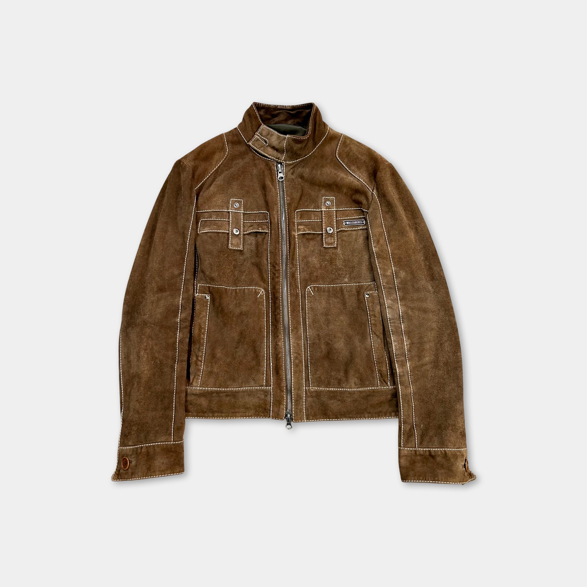 Dirk Bikkembergs Brown Suede Bondage Jacket – Yabang