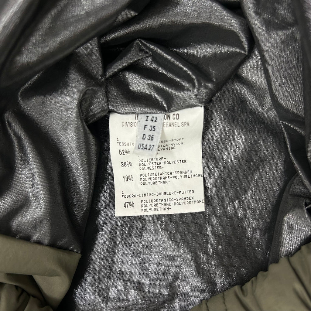 Marithé + François Girbaud 2000s Technical Long Nylon Trench Coat Khaki