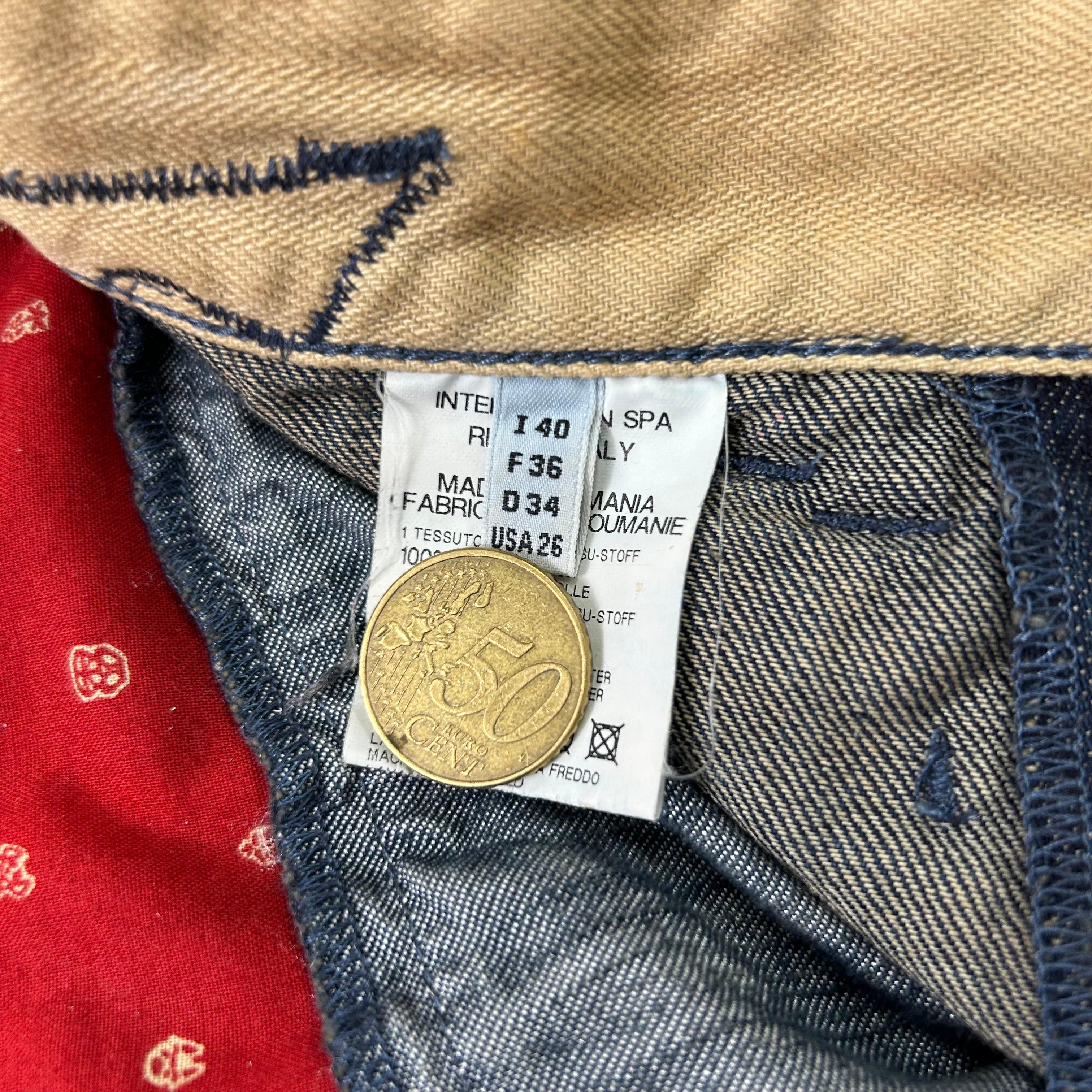 Marithé + François Girbaud "USA Flag" Wash Straight Leg Denim Jeans