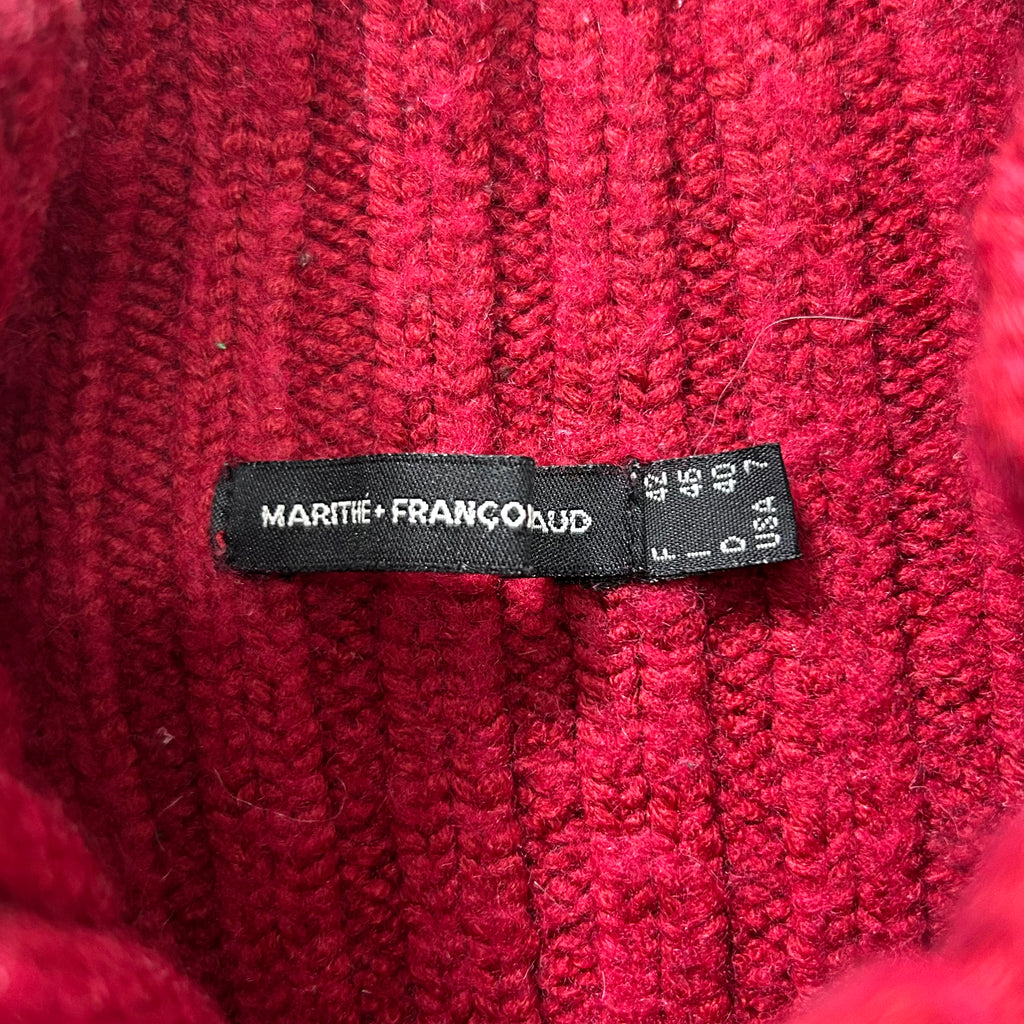 Marithé + François Girbaud Red Knit Sweatshirt