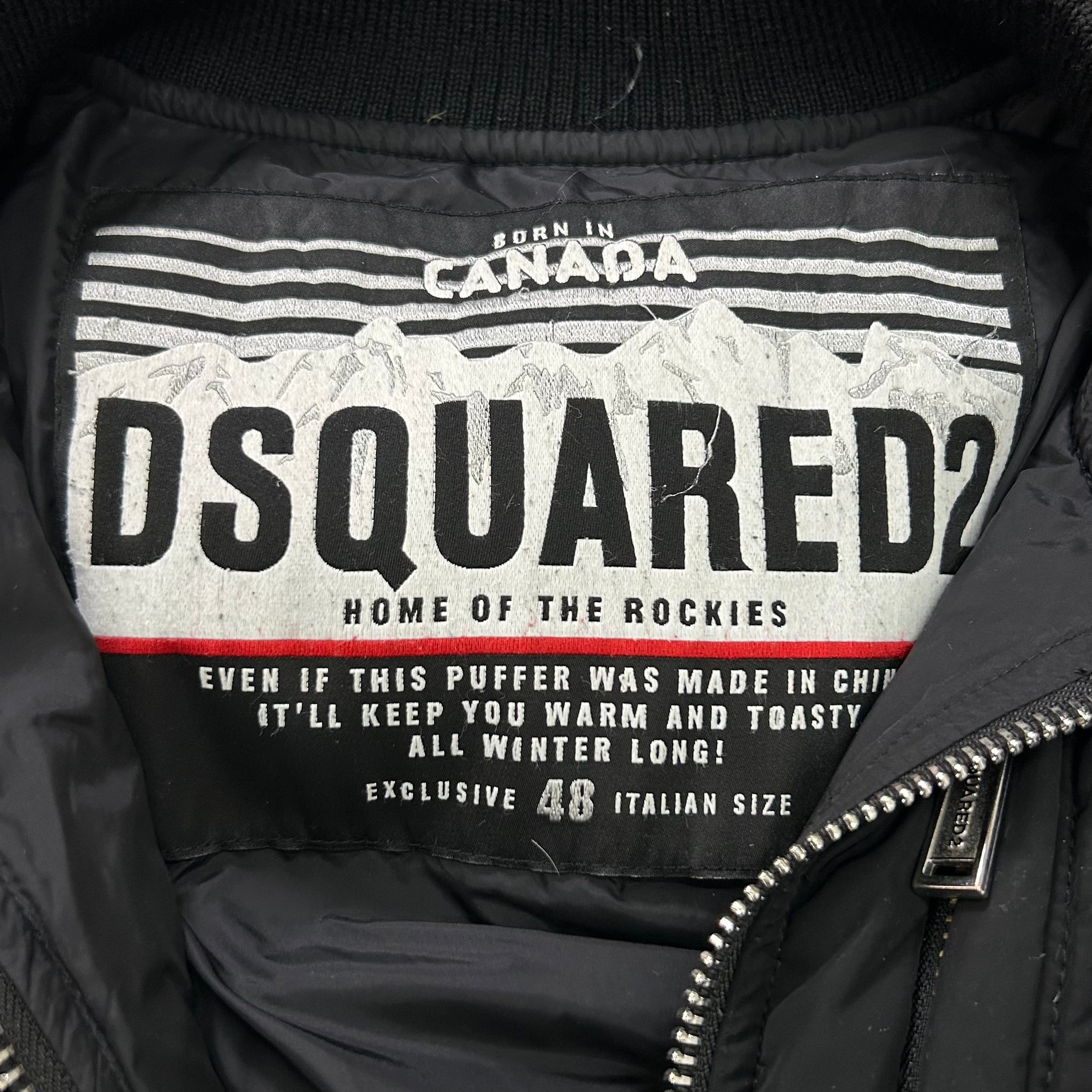 Dsquared2 Multi-Pocket Puffer Bomber Jacket