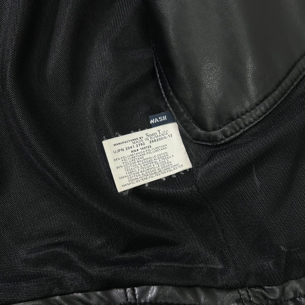 Armani Jeans 2000's Leather Black Racing Jacket