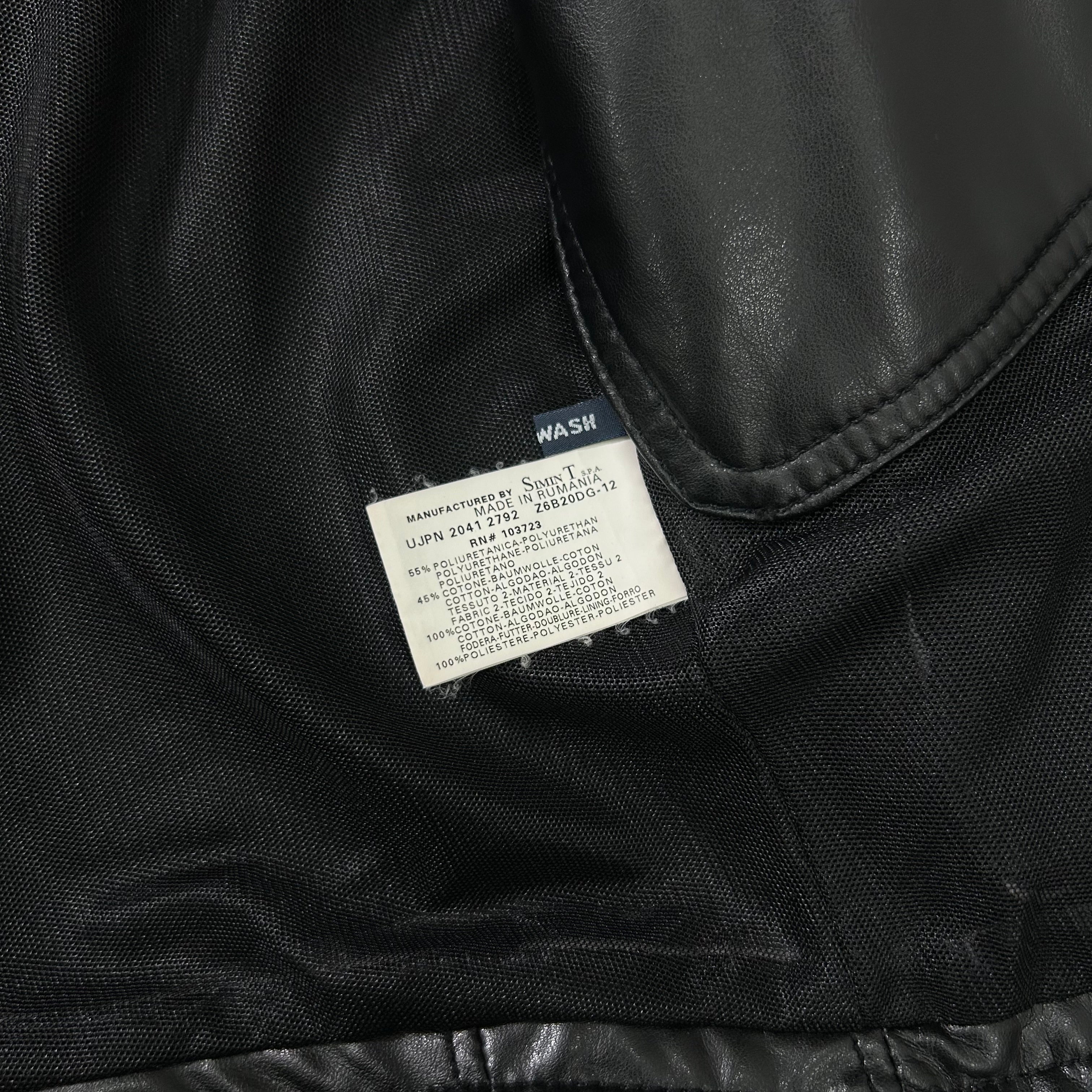 Armani Jeans 2000's Leather Black Racing Jacket