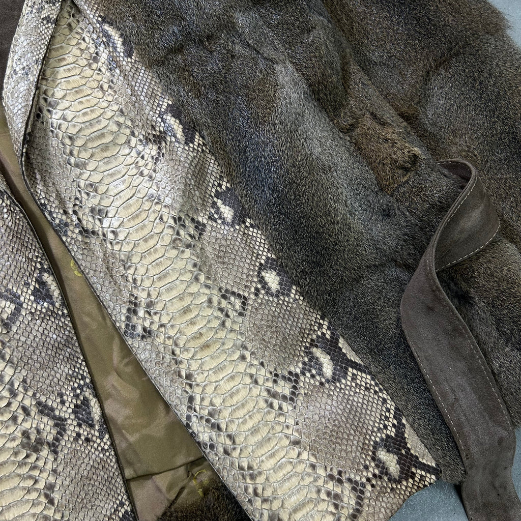 Just Cavalli 2000's Real Mink Fur and Python
