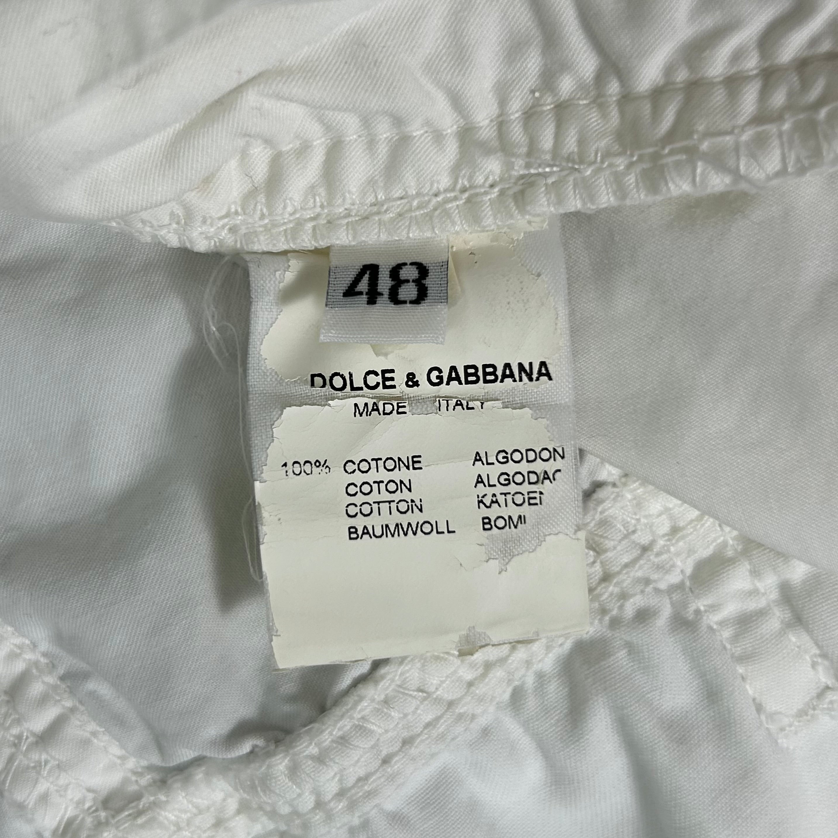 Dolce & Gabbana 2000s Cargo White Pants