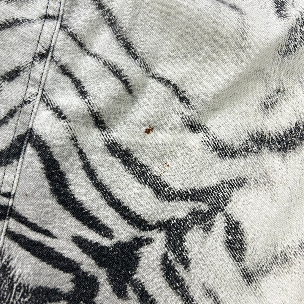 Just Cavalli Mid-Rise Zebra Print Denim Skirt
