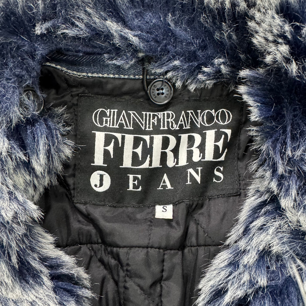Gianfranco Ferré 90s Denim Jacket with Fur Lining