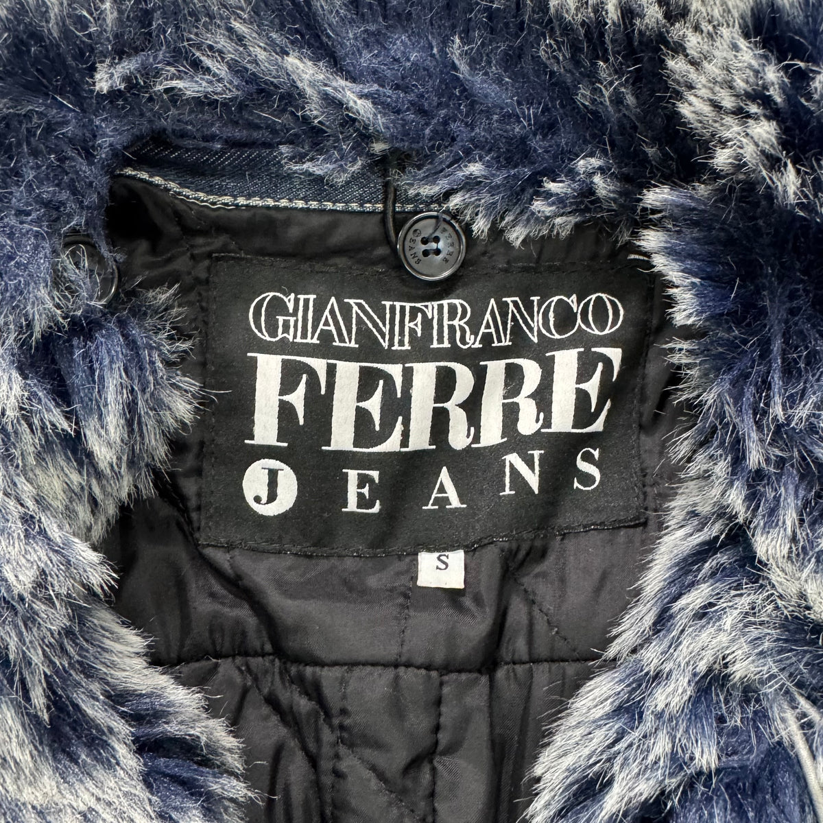 Gianfranco Ferré 90s Denim Jacket with Fur Lining