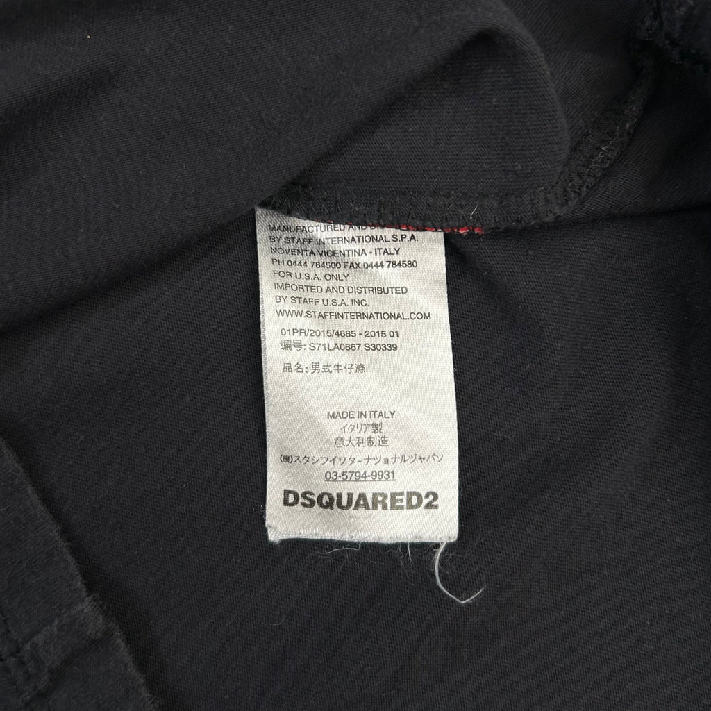 Dsquared 2000s Black Multizipper Tee