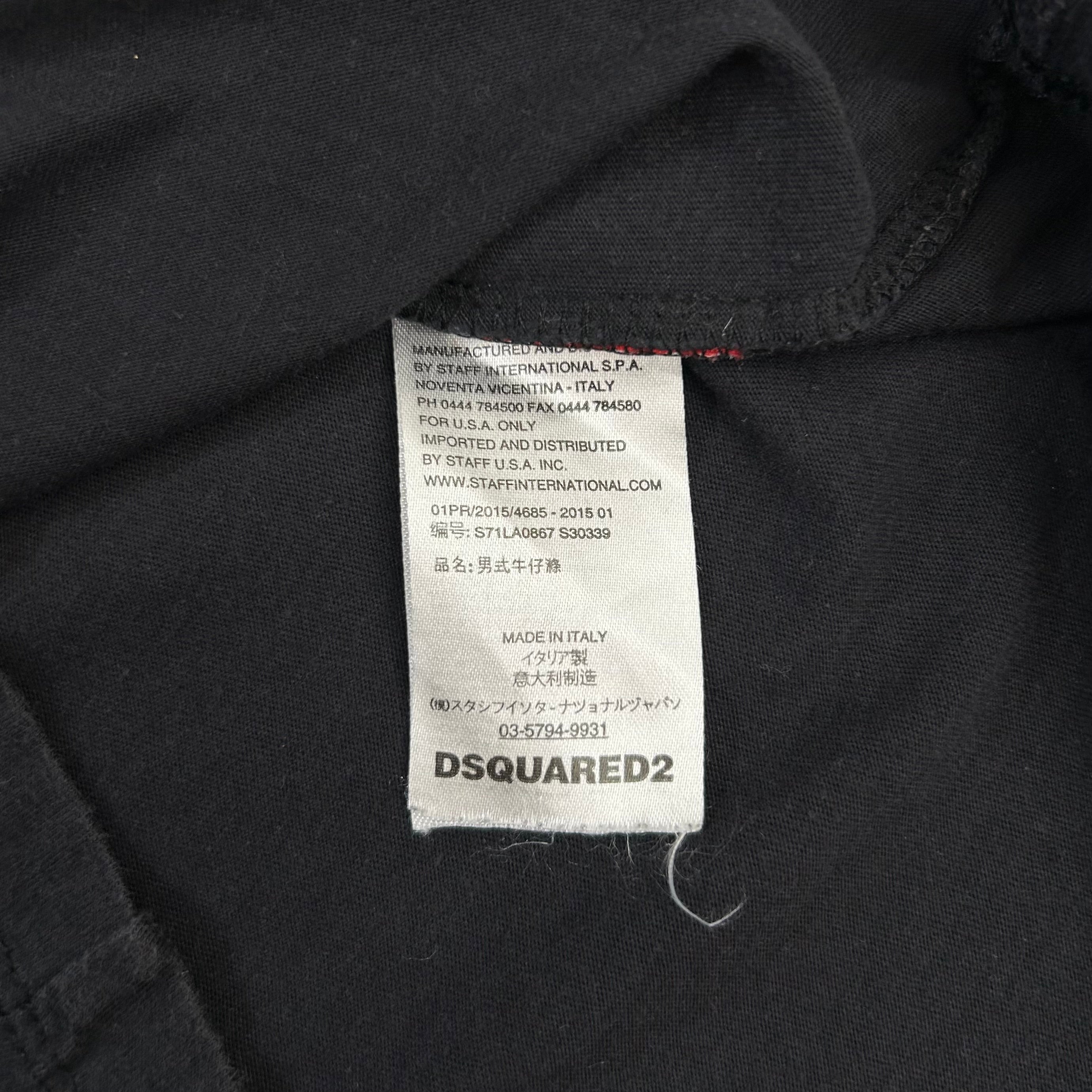 Dsquared 2000s Black Multizipper Tee