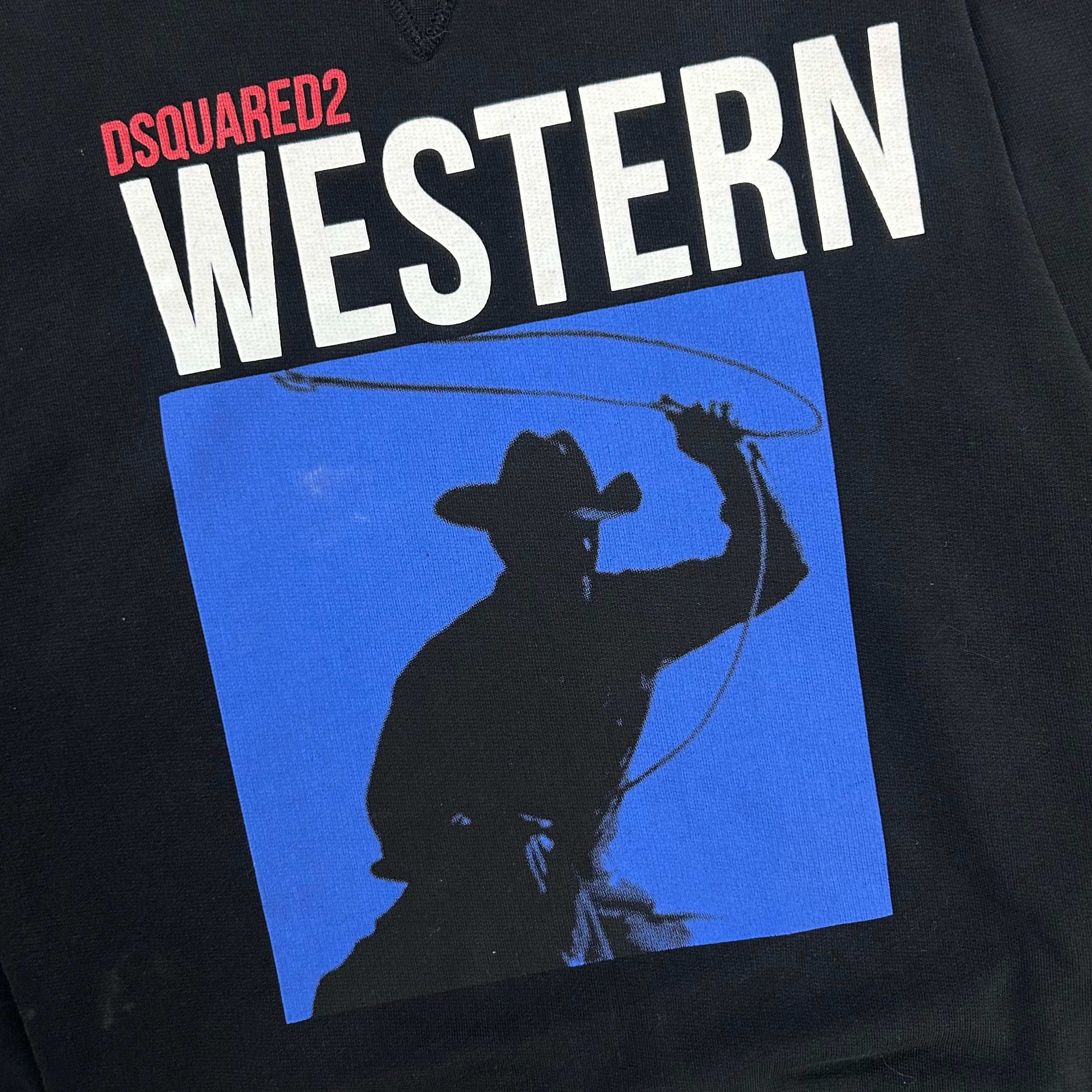 Dsquared2 2010's Western Graphic Black Crewneck