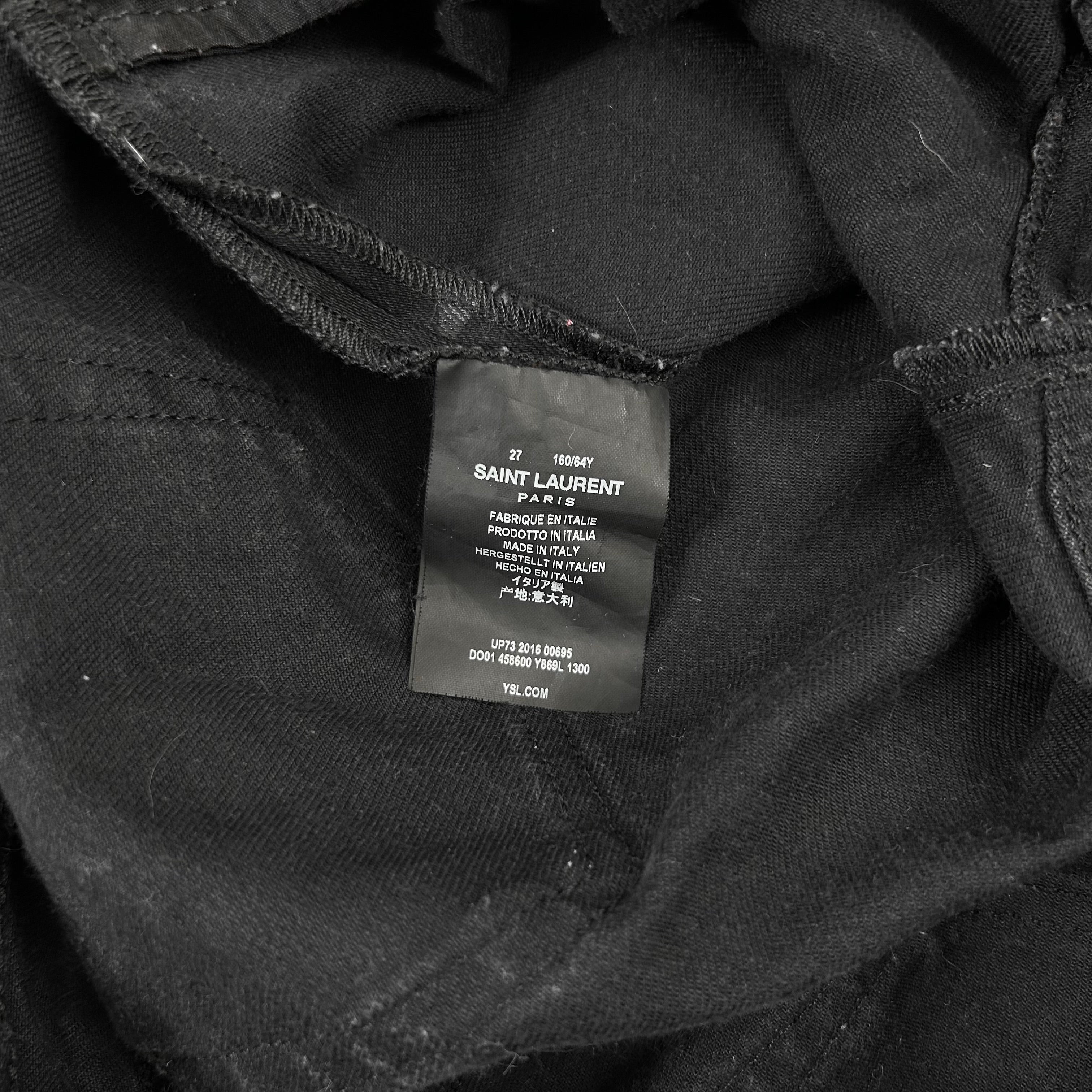 Saint Laurent Hedi Slimane Rocker Black Star Print Skinny Jeans