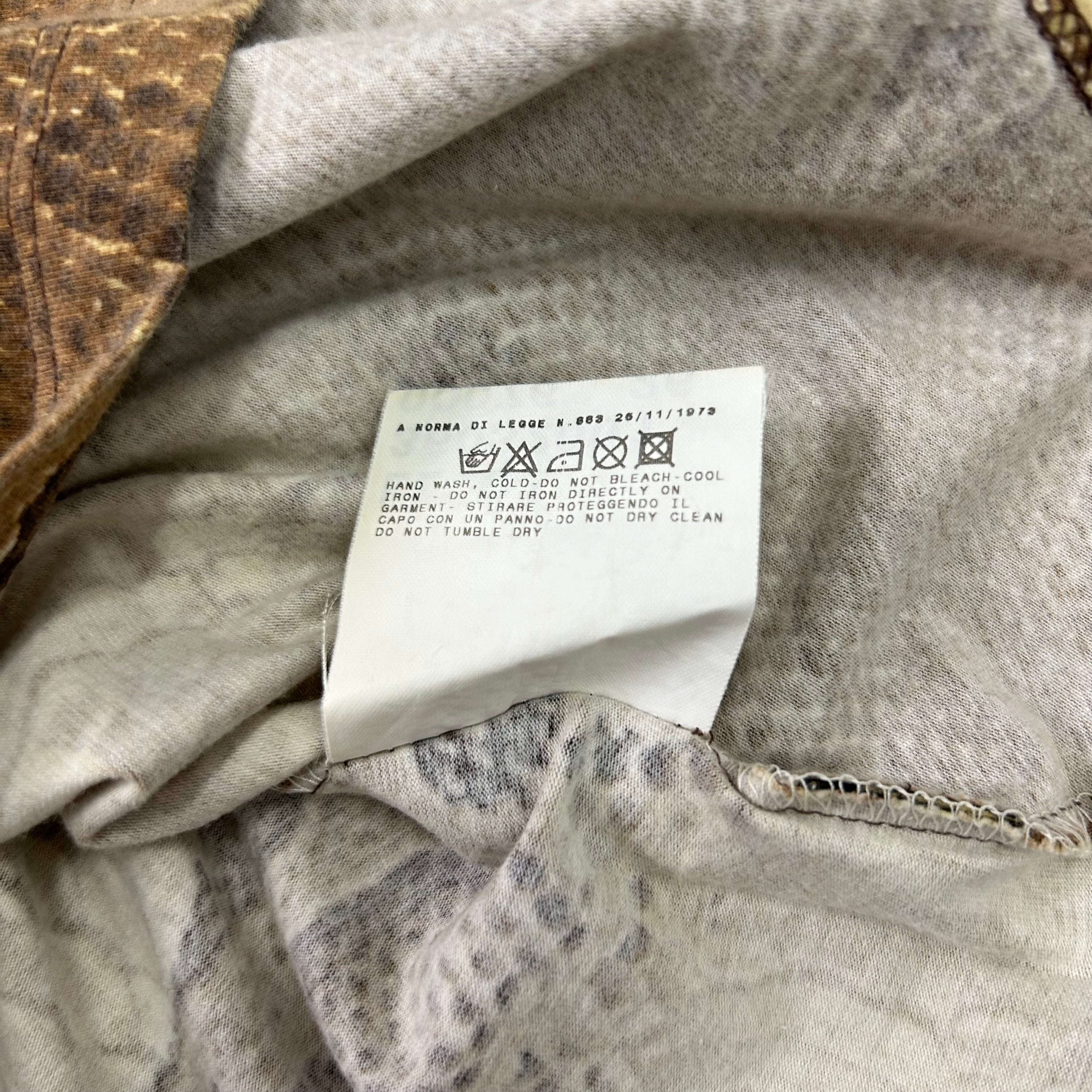 Just Cavalli Snake Print Three Quarter Sleeve T-Shirt