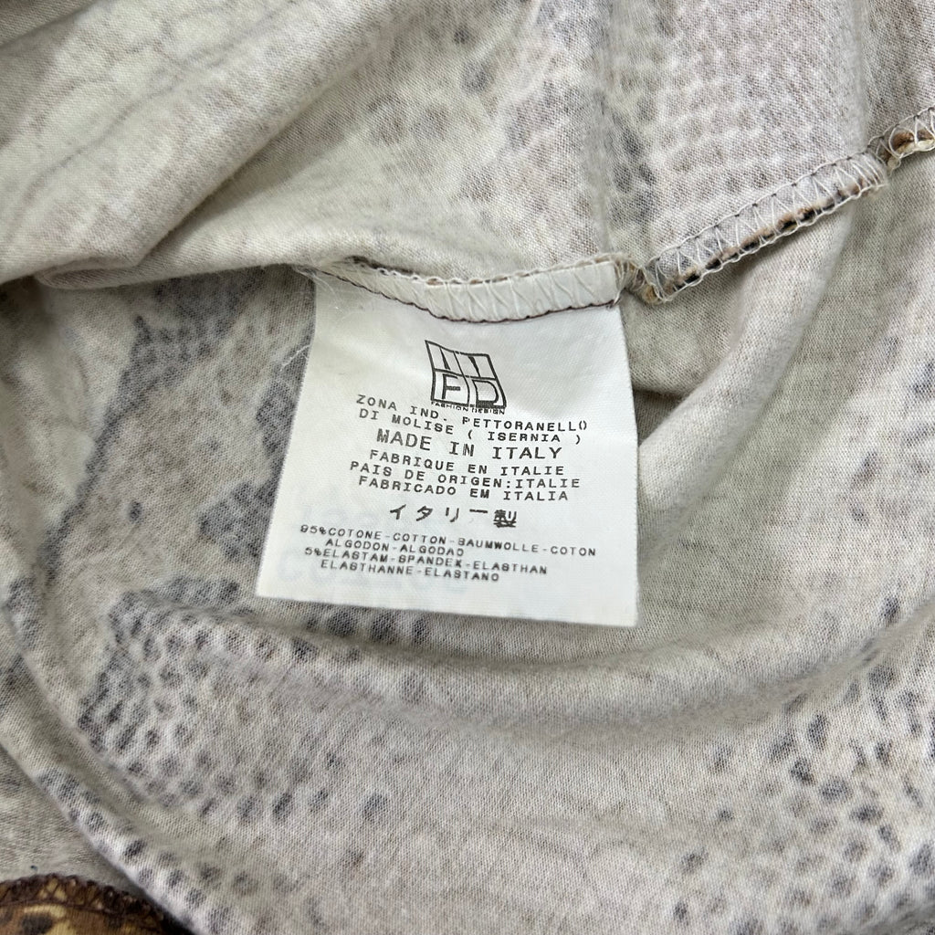 Just Cavalli Snake Print Three Quarter Sleeve T-Shirt