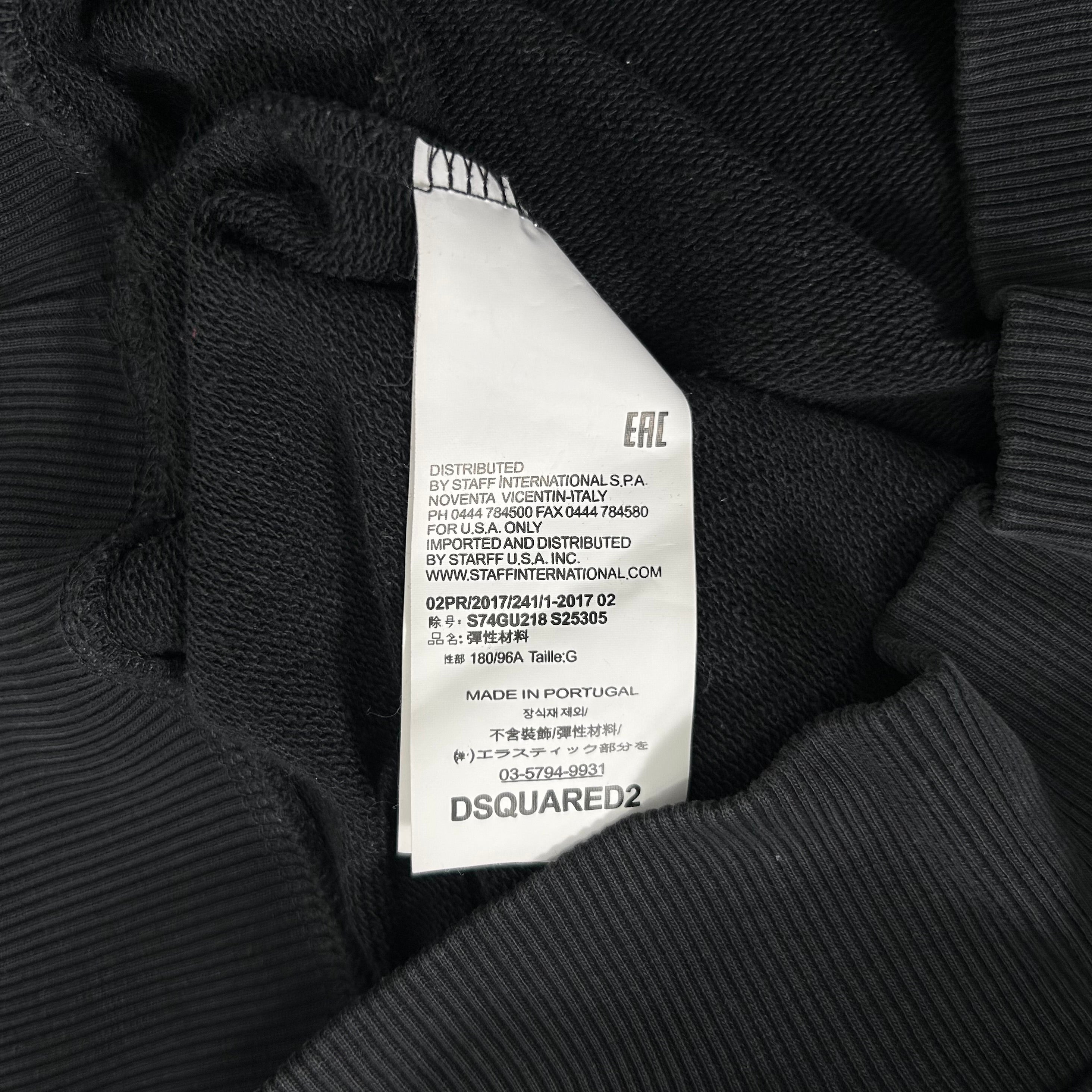Dsquared2 Western Graphic Black Hoodie