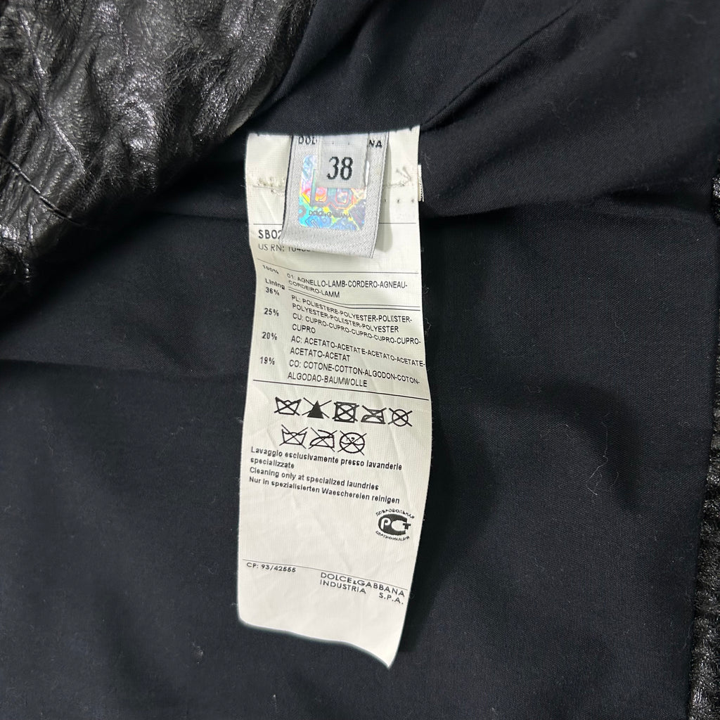 Dolce & Gabbana Black Leather Jacket