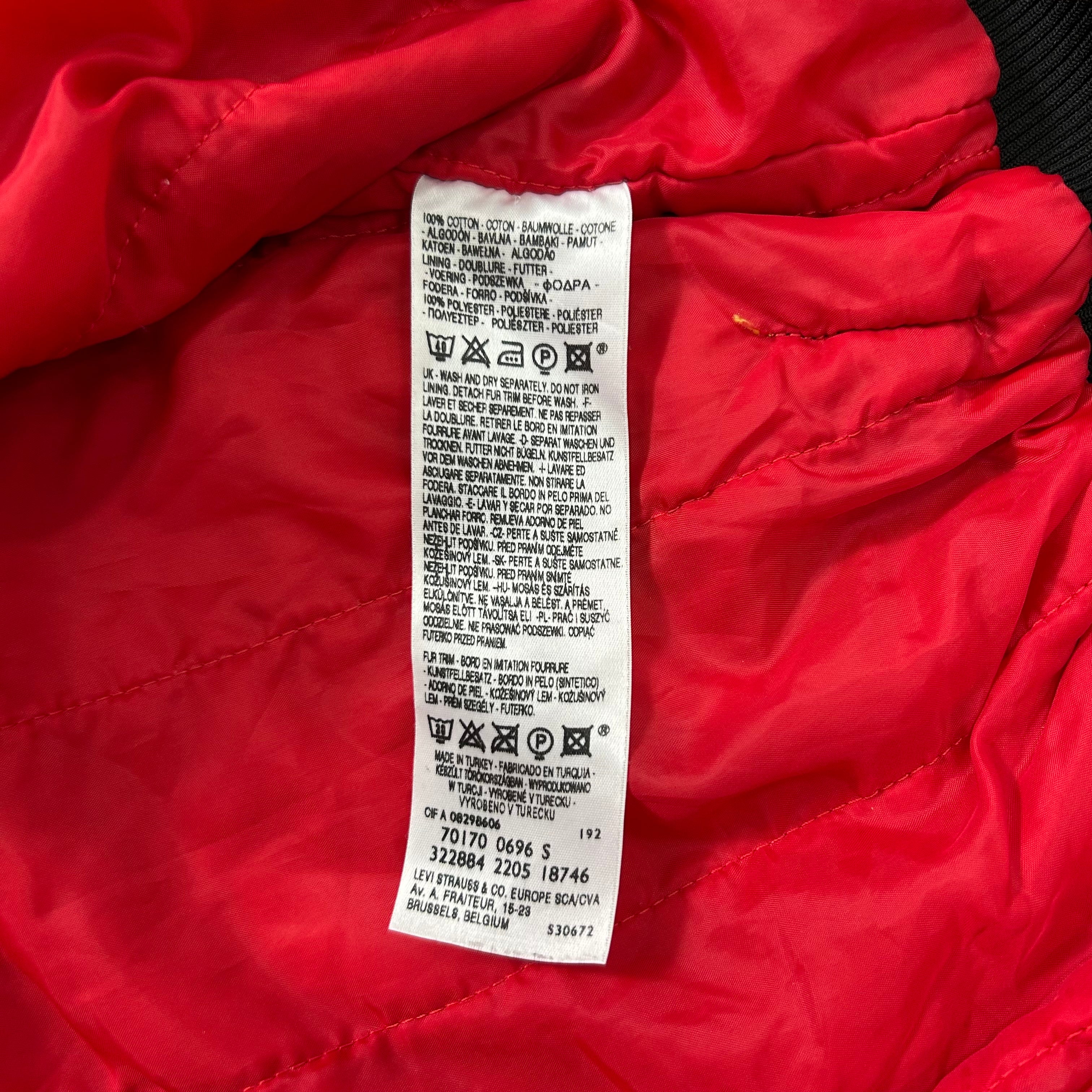 Levi's Engineered Denim Bomber Jacket with Fur Hood