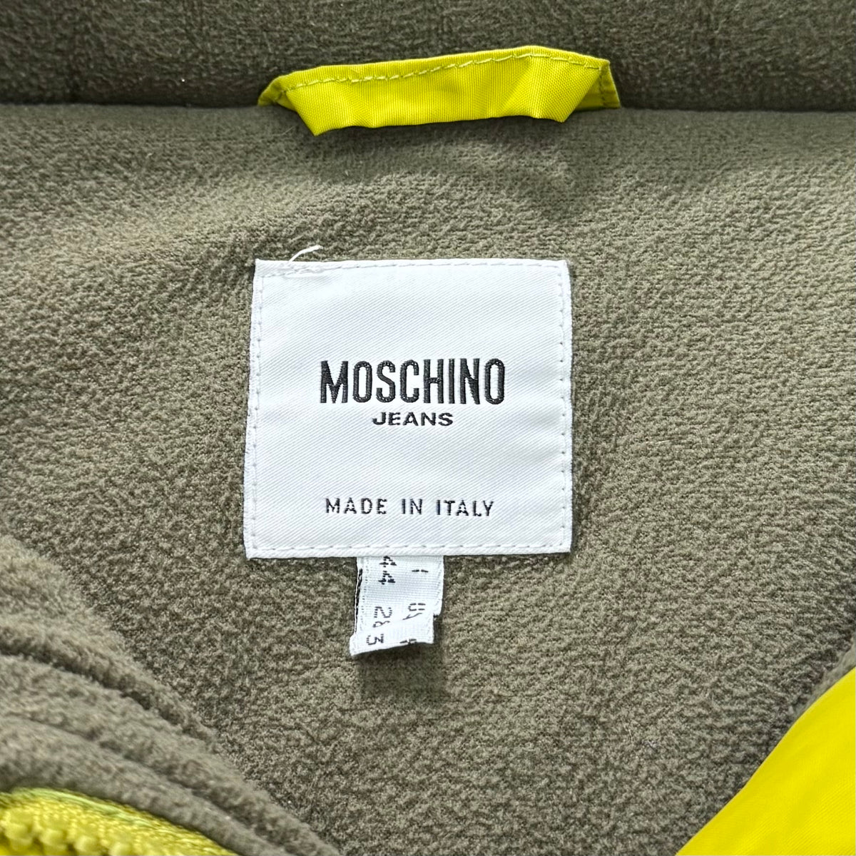 Moschino Lime Green Shearling-Lined Puffer Jacket