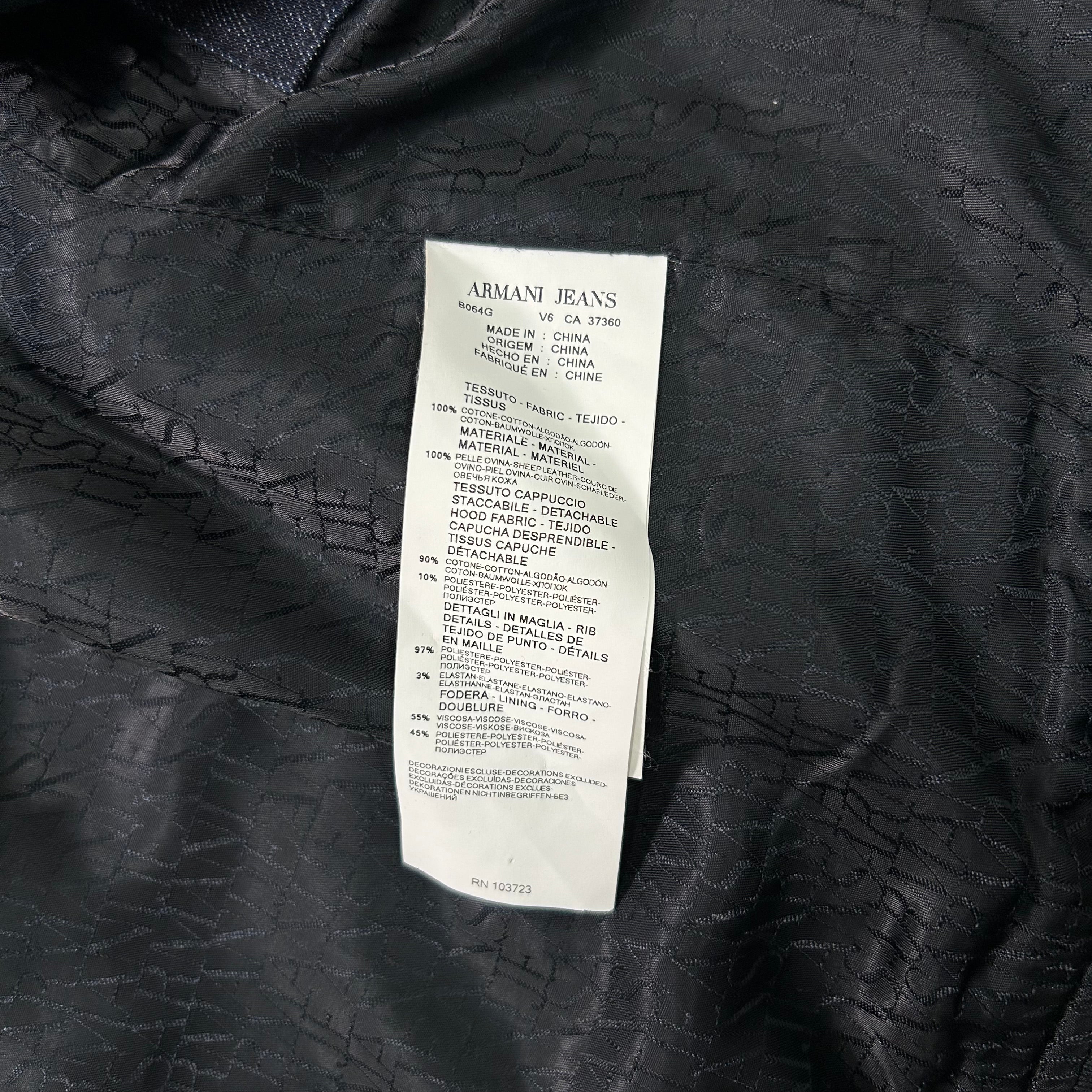 Armani Jeans Double Layer Dark Blue Denim Jacket