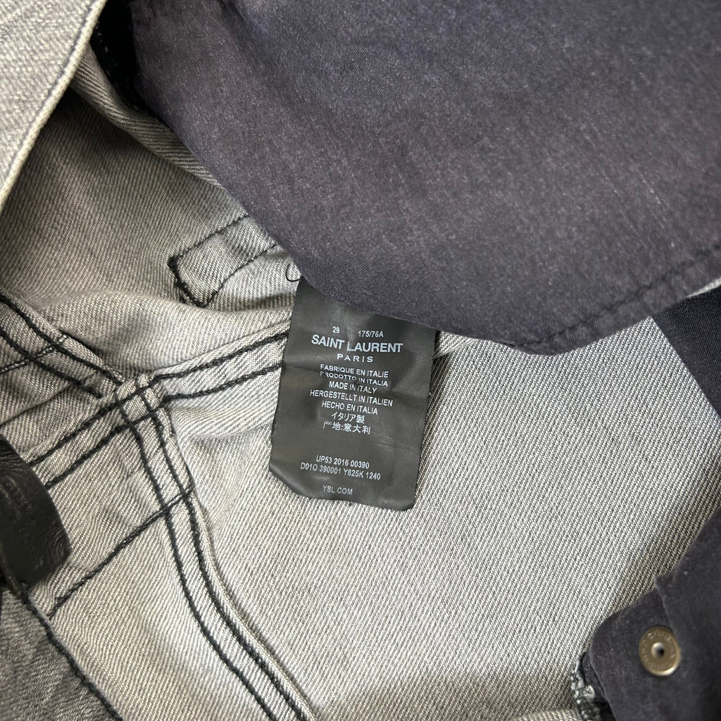 Saint Laurent Hedi Slimane2016 Grey Skinny Jeans