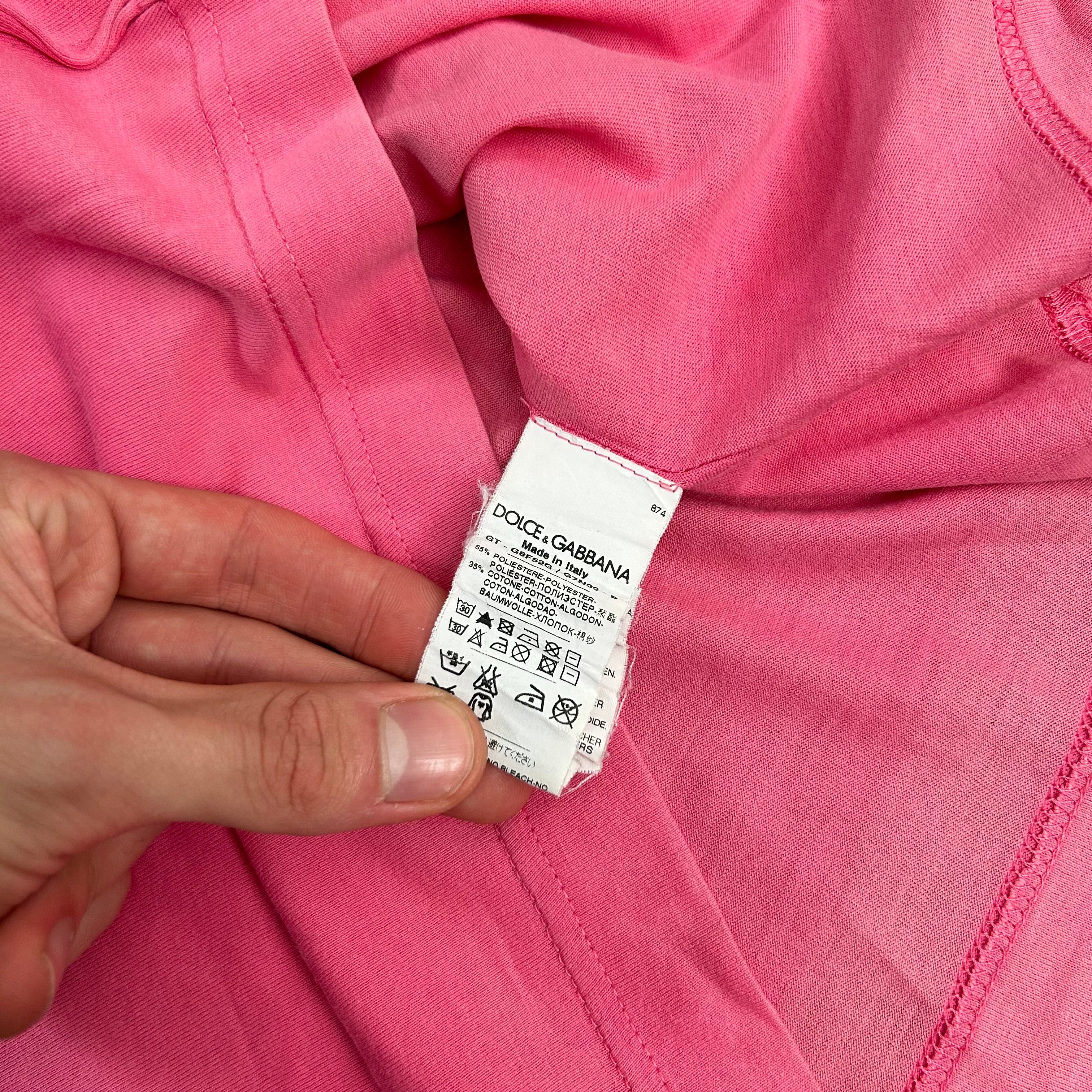 Dolce & Gabbana 2000's Jamaica Pink T-Shirt