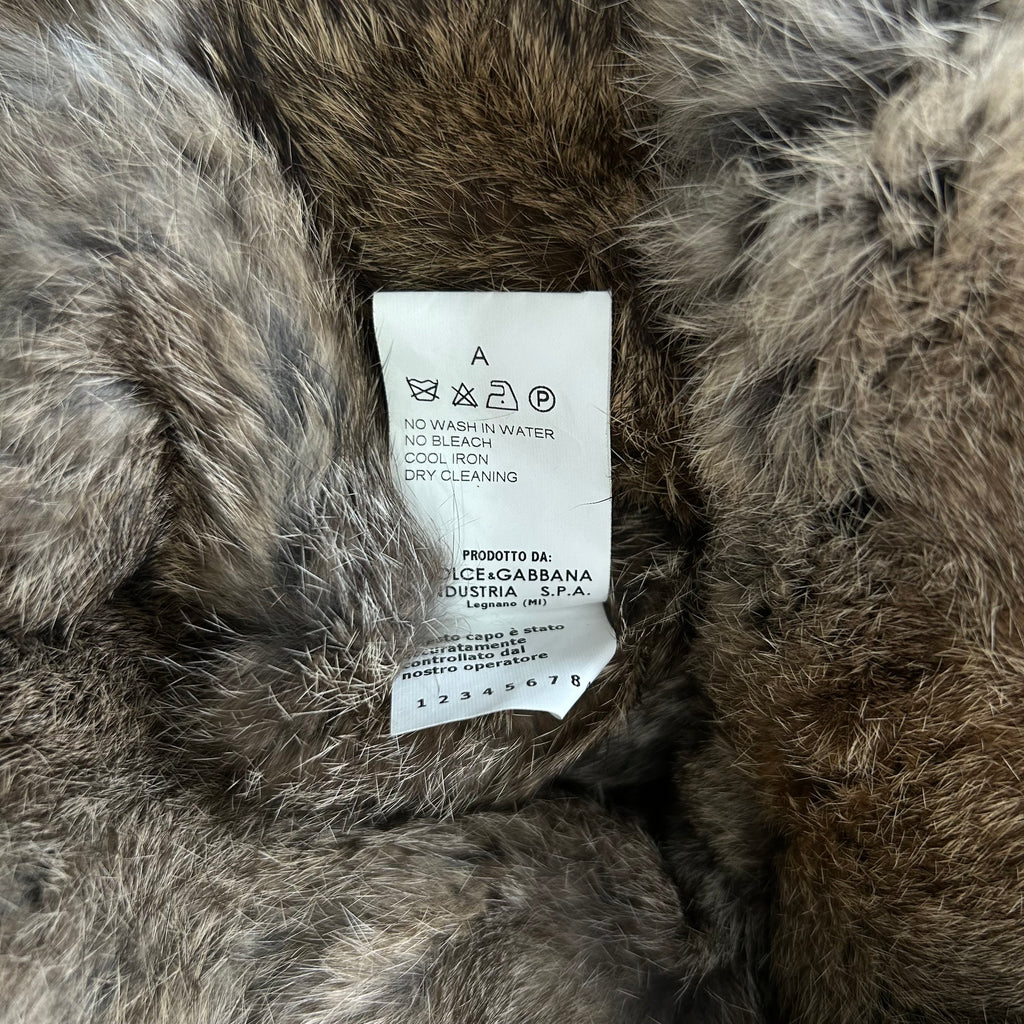 Dolce & Gabbana Corduroy Fur Brown Fur Jackets