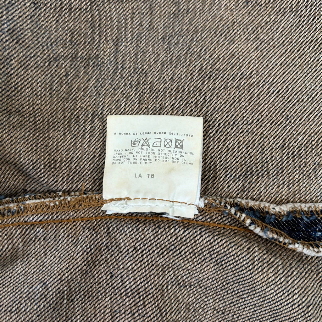 Just Cavalli Snake Skin Patch Denim Jacket