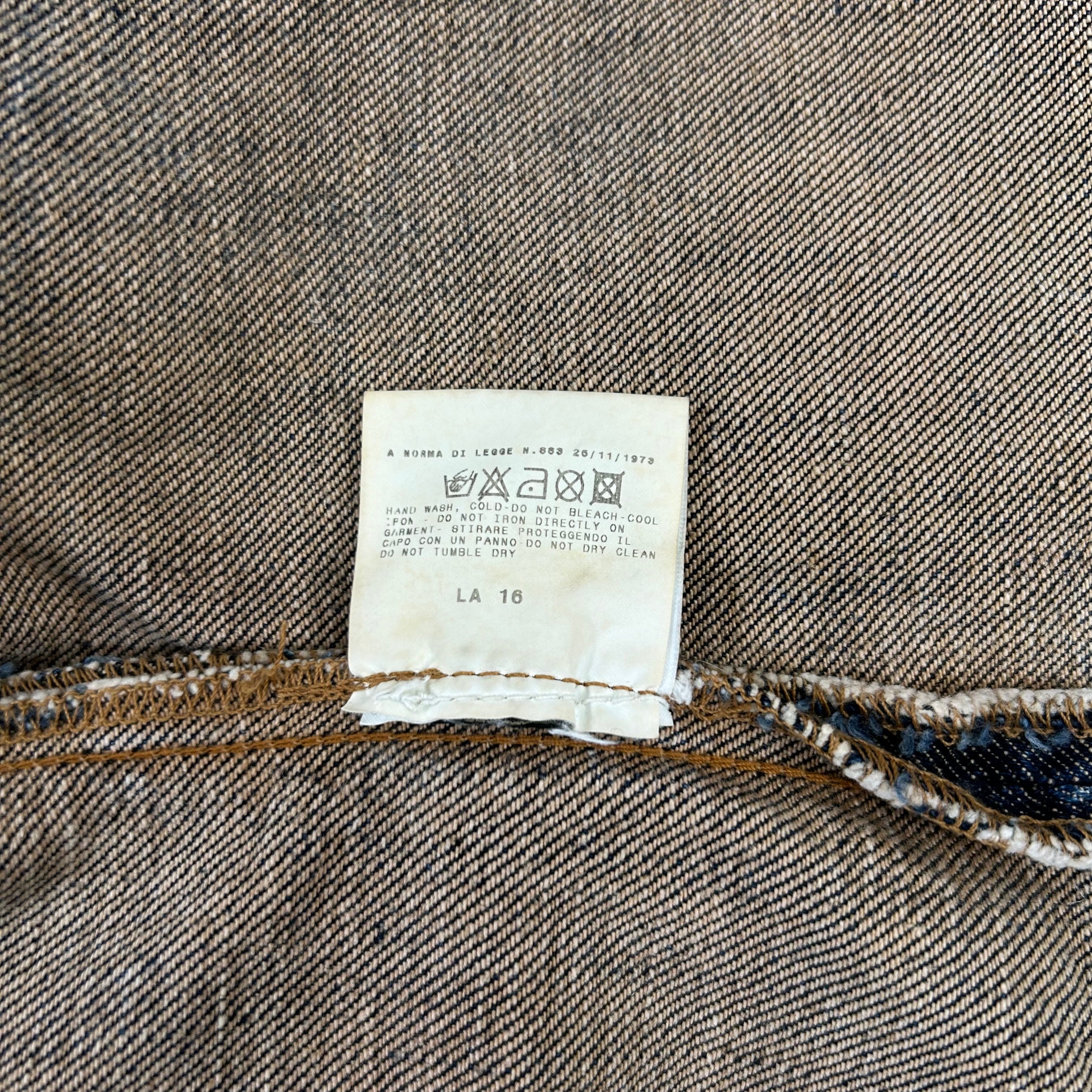 Just Cavalli Snake Skin Patch Denim Jacket