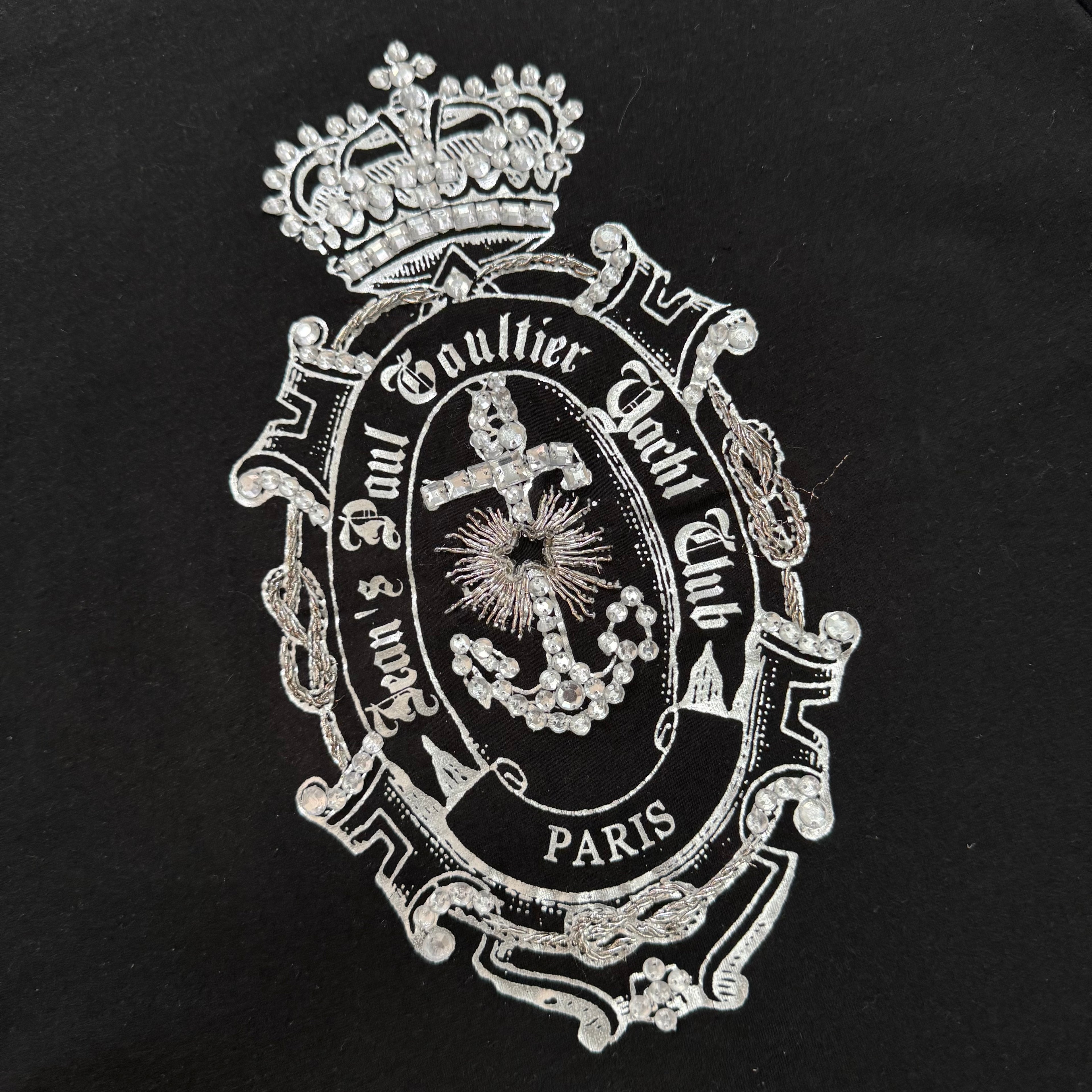Jean Paul Gaultier Rhinestone Crest T-Shirt