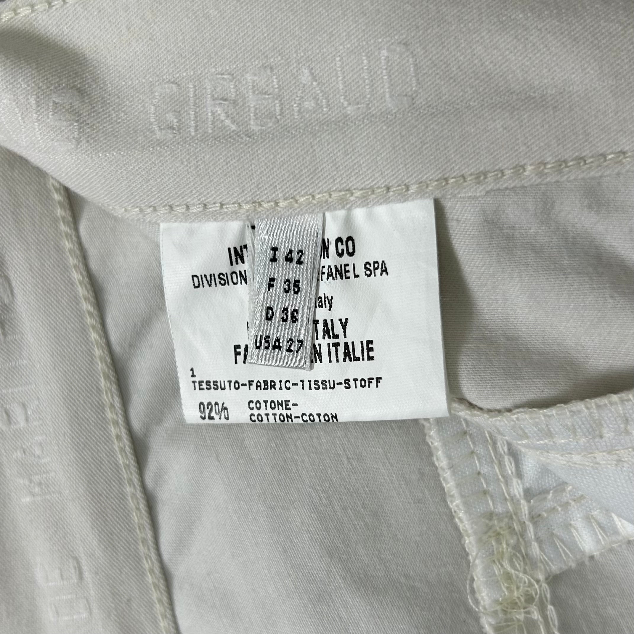 Marithé + François Girbaud White Nylon Flared Pants