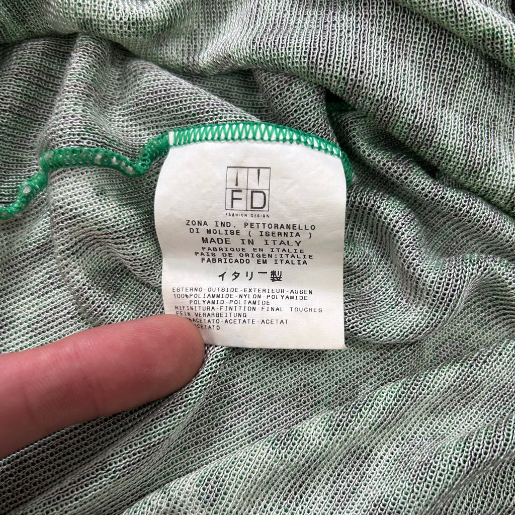 Just Cavalli 2000s Green Cheetah Print Top