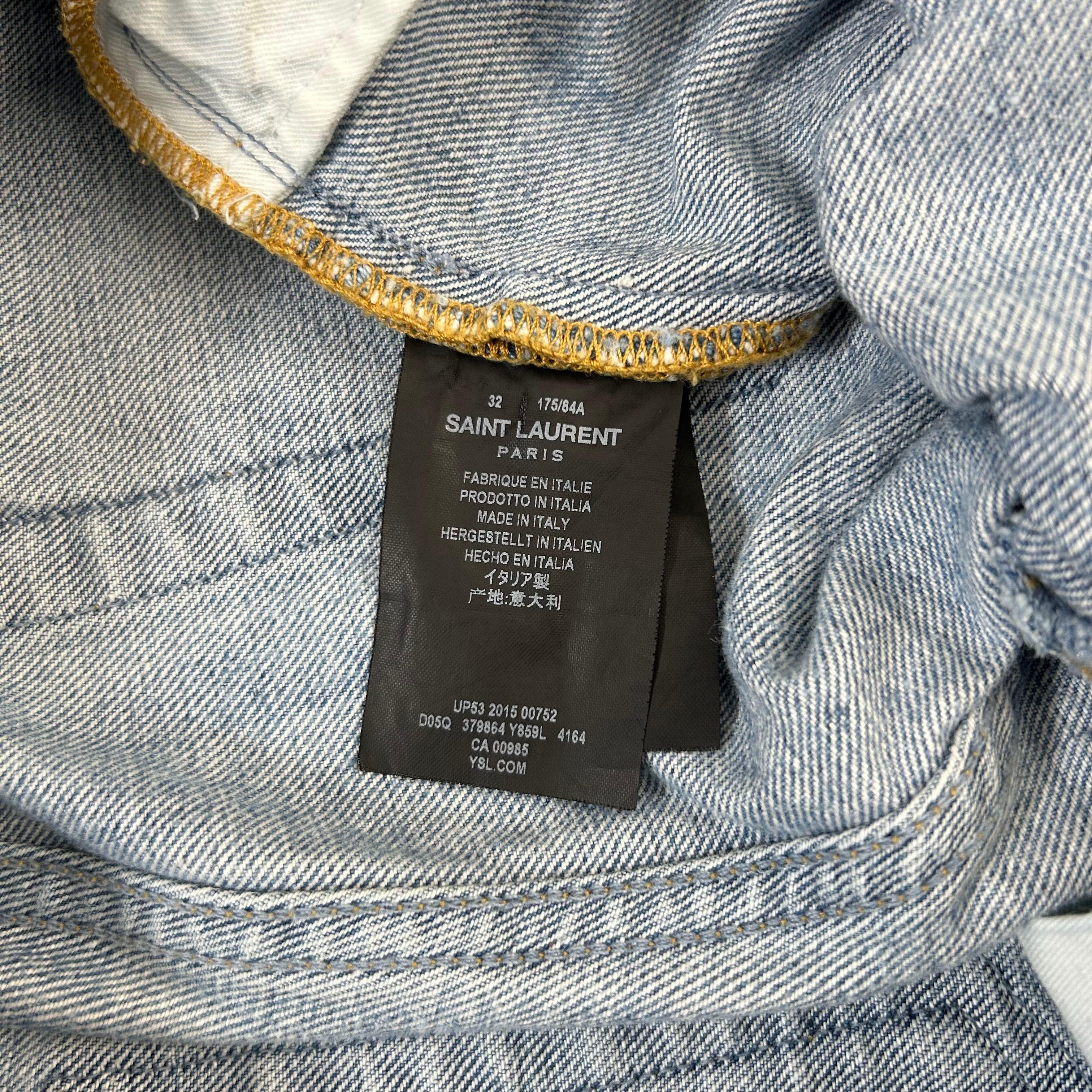 Saint Laurent D02 Blue Skinny Jeans