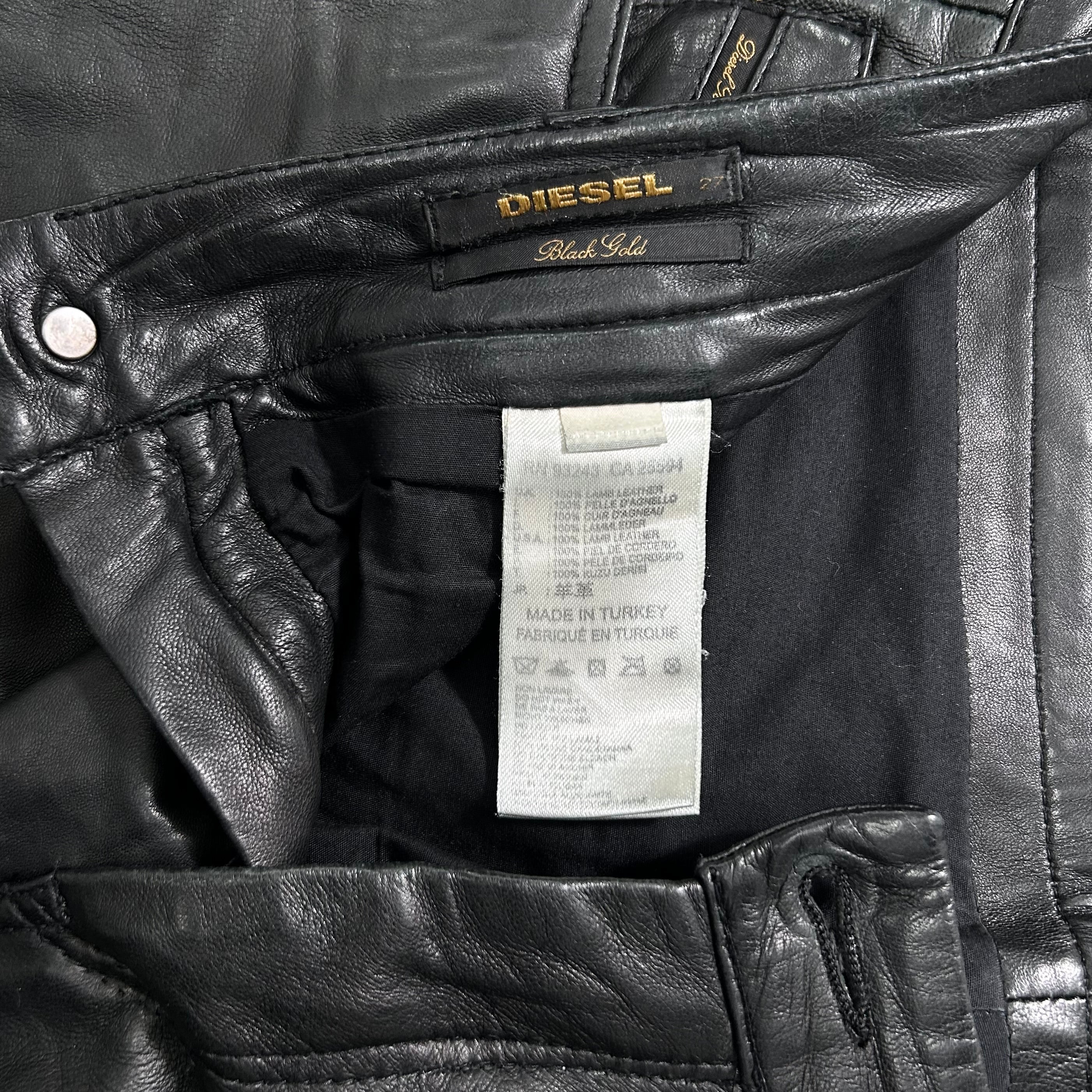 Diesel Studded Leather Studded Pants