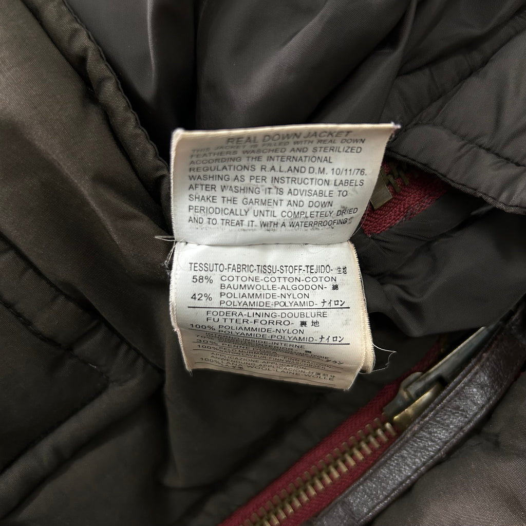 Dsquared2 Dark Brown Fur Collar Puffer Jacket