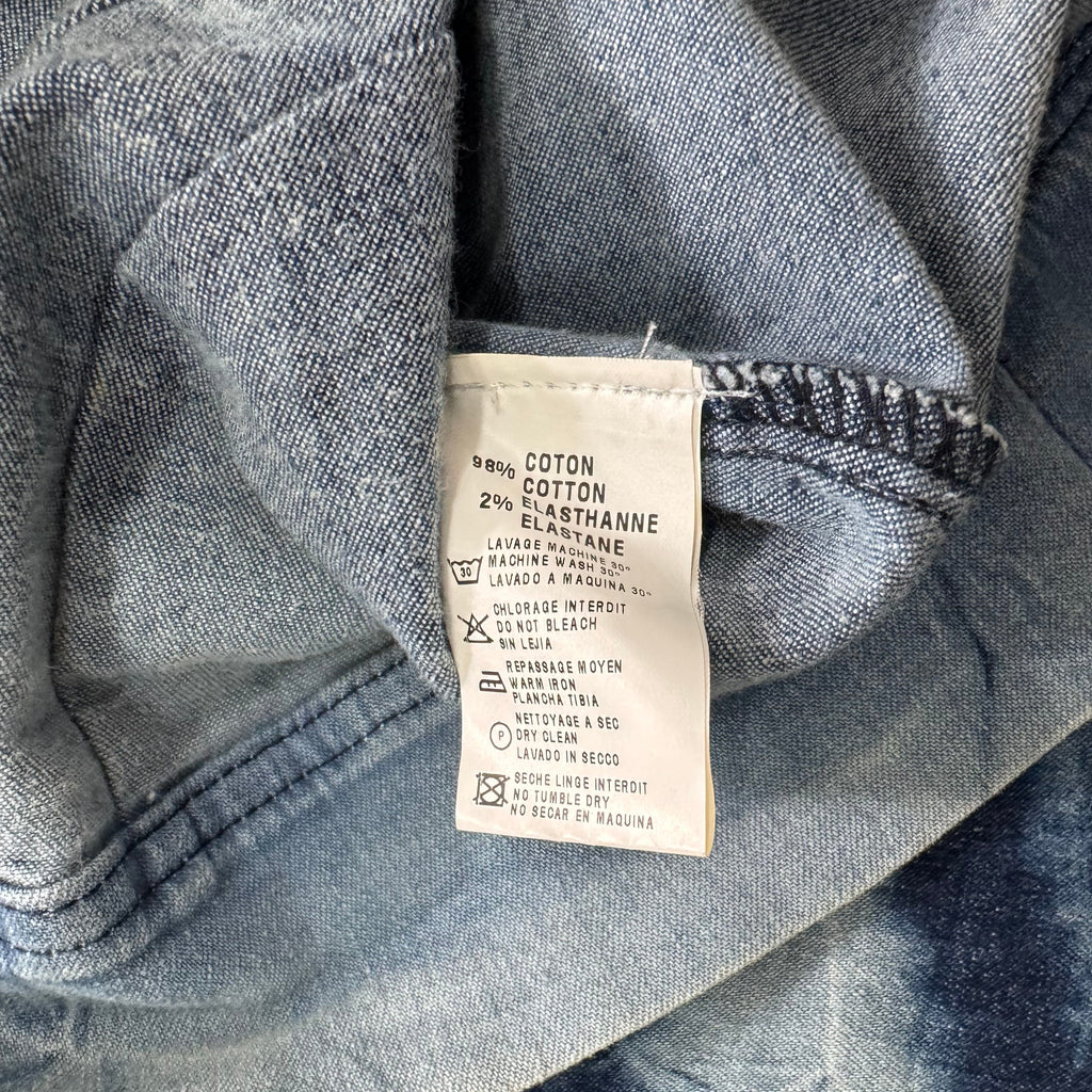 Plein Sud Jeans Vintage Blue Tie-Dye Denim Trucker Jacket