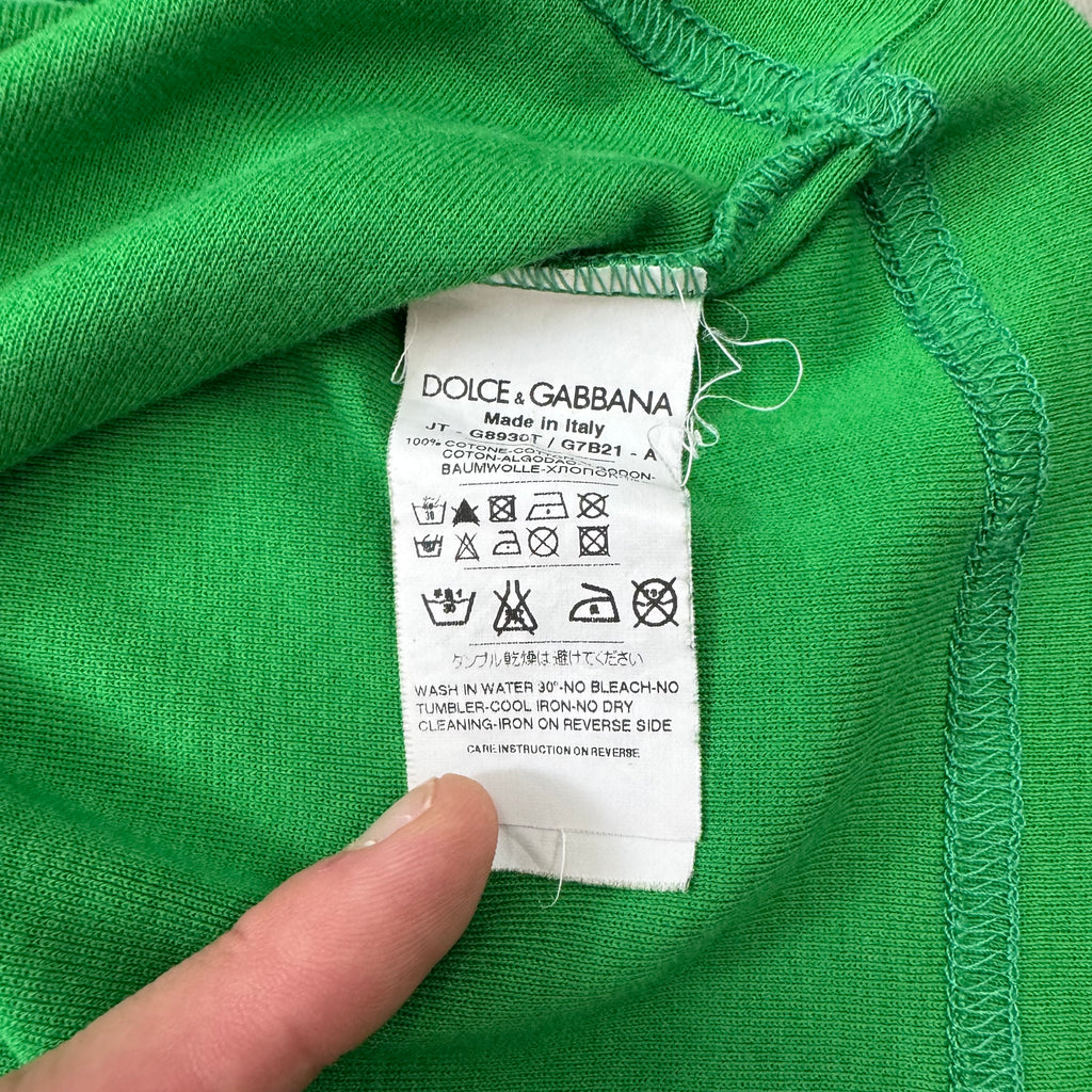 Dolce & Gabbana Green "LOVE 2010" Heart Graphic T-Shirt