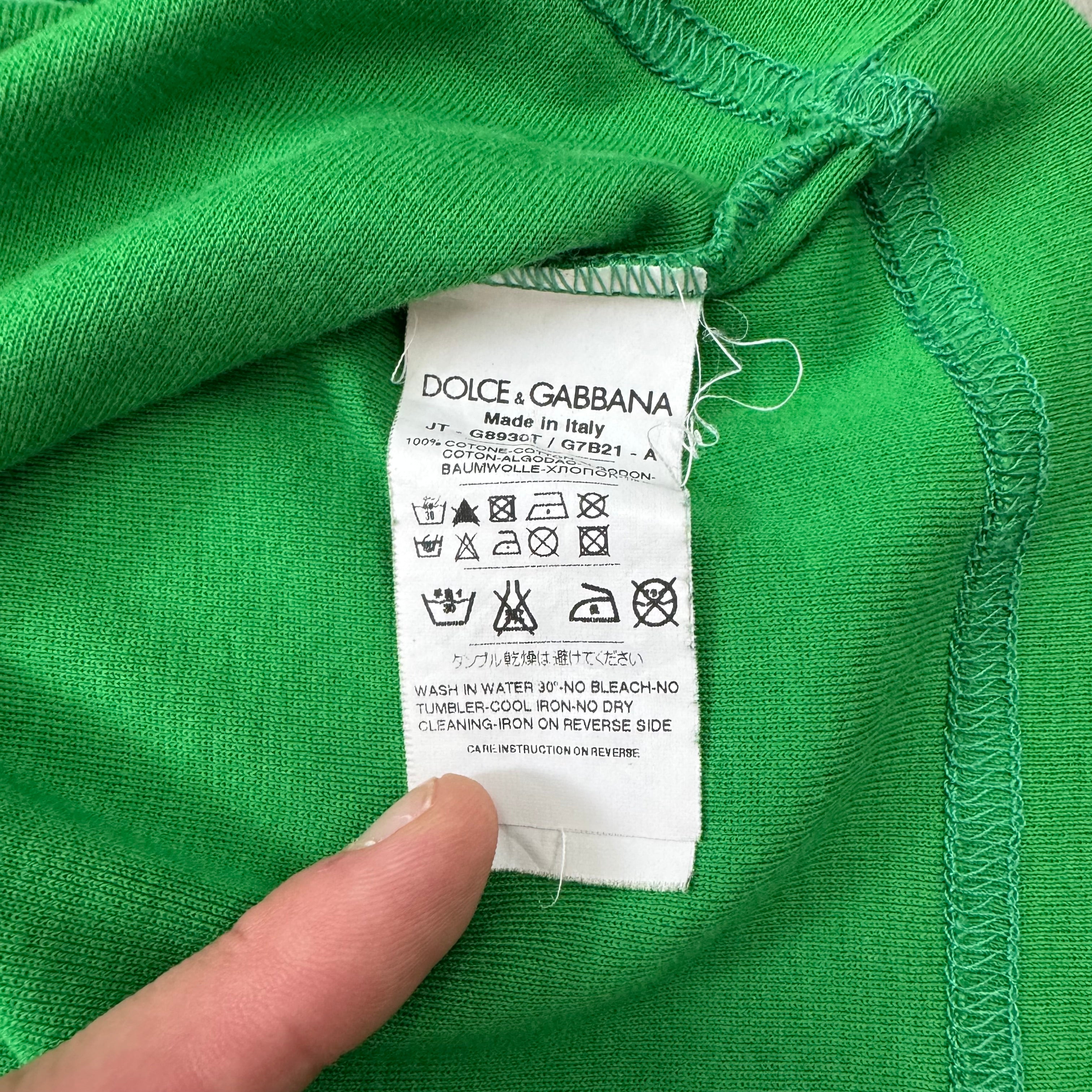 Dolce & Gabbana Green "LOVE 2010" Heart Graphic T-Shirt