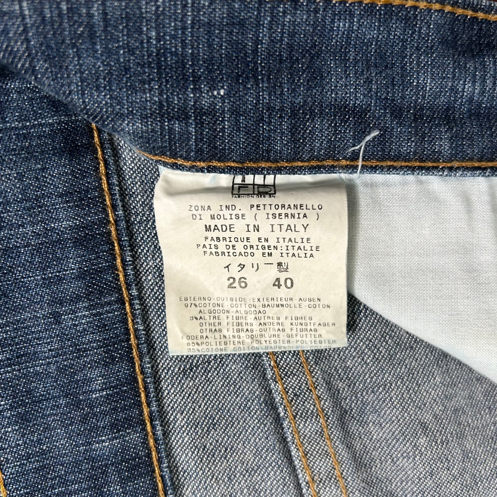 Just Cavalli 2000s Denim Flared "Graffiti" Jeans