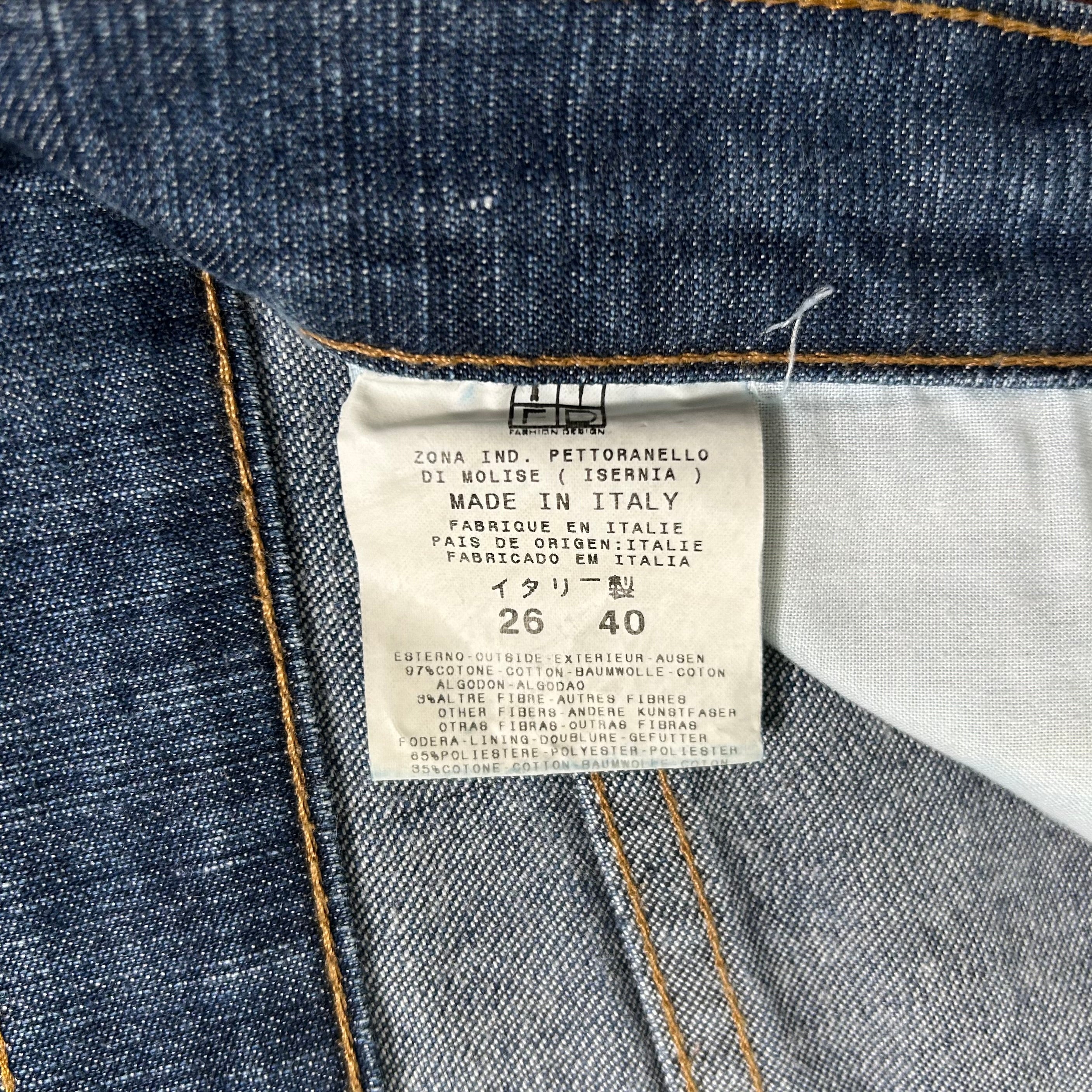 Just Cavalli 2000s Denim Flared "Graffiti" Jeans