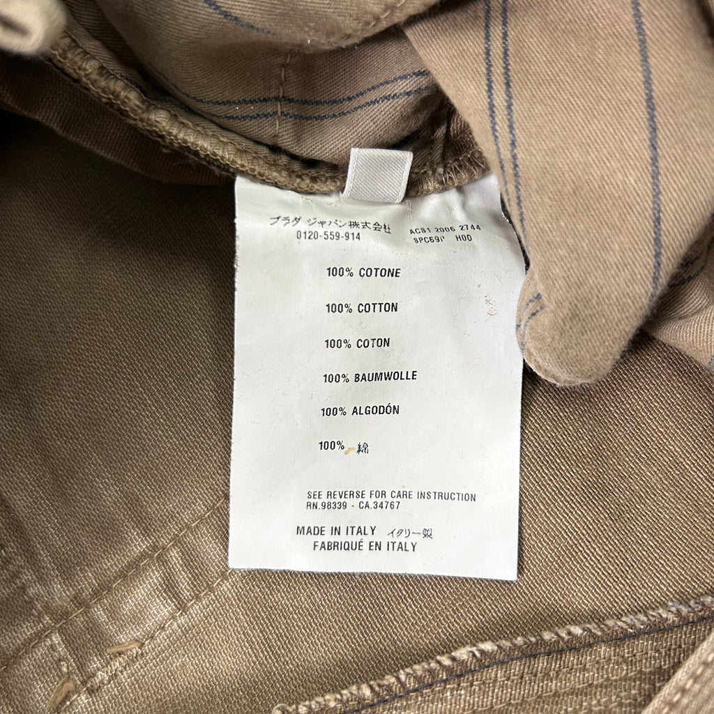 Prada Brown Corduroy Straight Leg Pants
