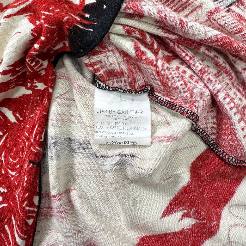 Jean Paul Gaultier Red Calligraphy Tank Top