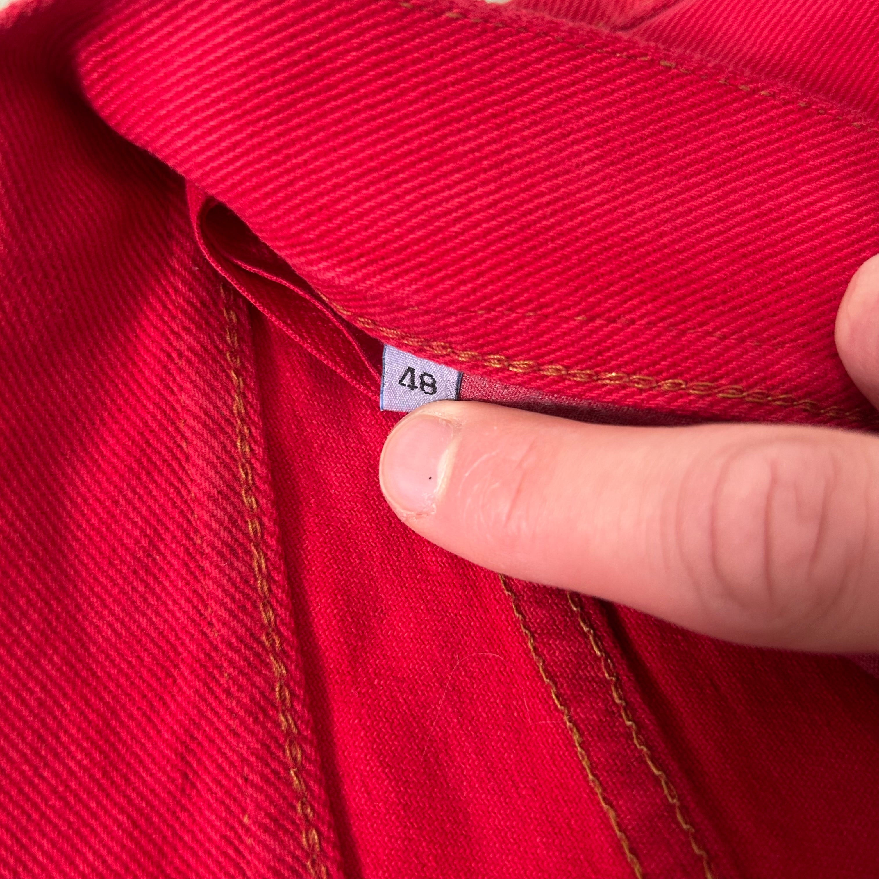 1990s Marithé + François Girbaud Red Jeans