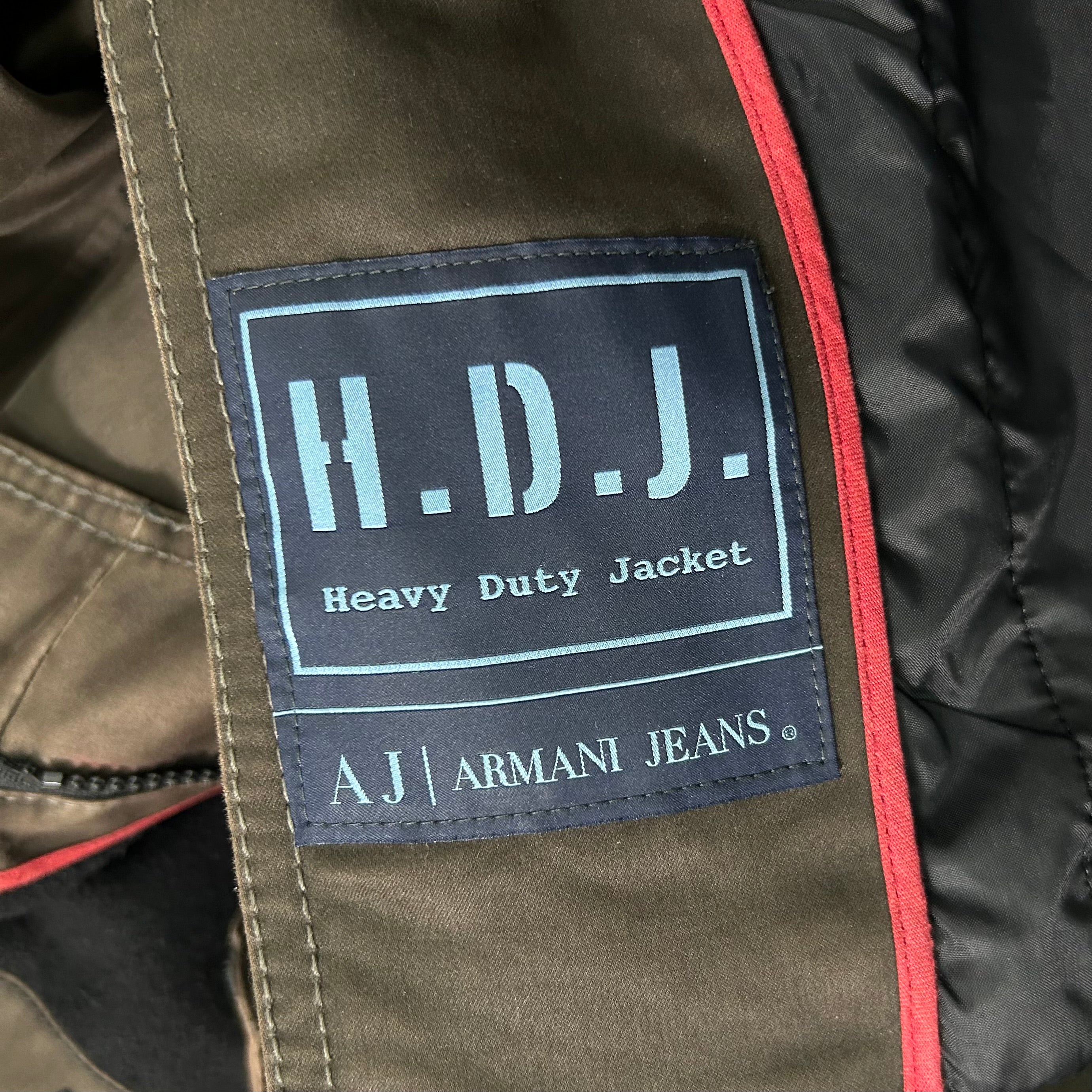 Armani Jeans Military Washed Green Long Coat