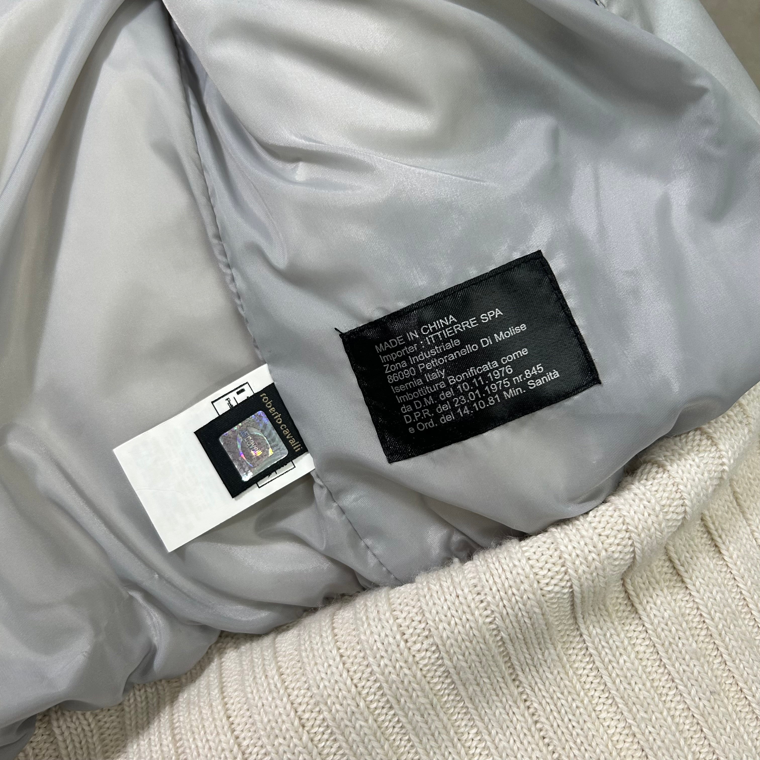 Just Cavalli 2000'S Silver Cropped Boxy Jacket