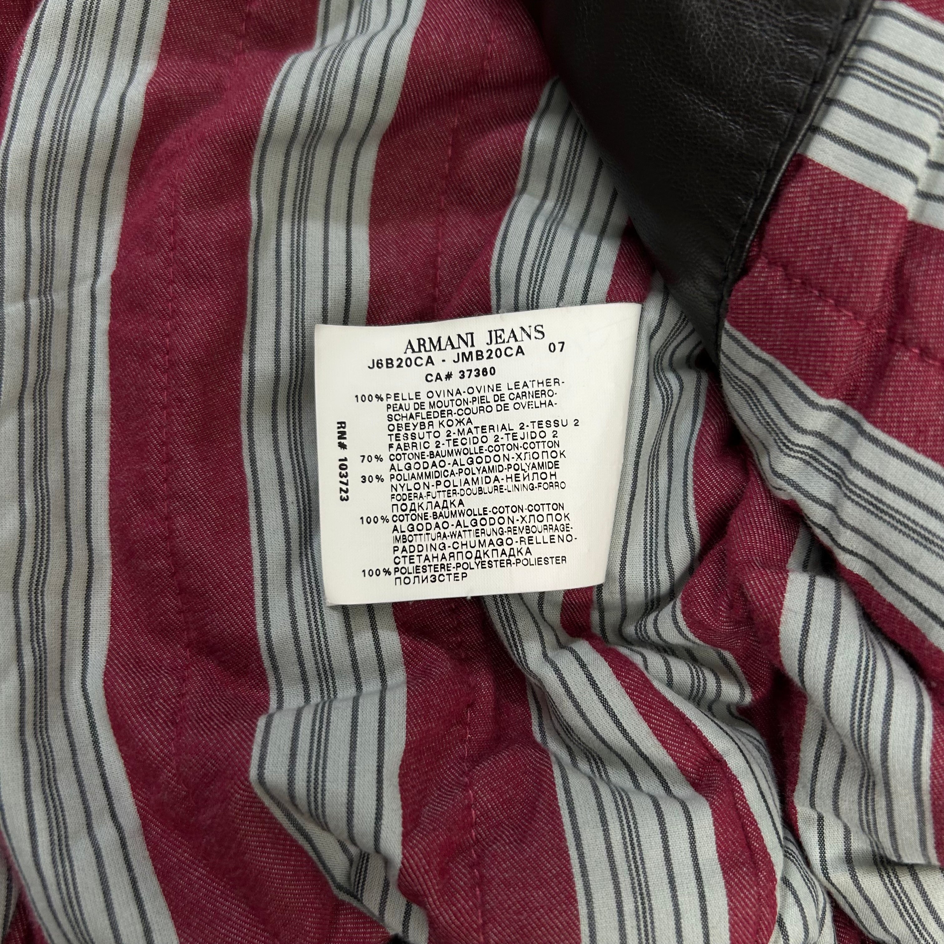 Armani Jeans Nylon Leather Cargo Jacket