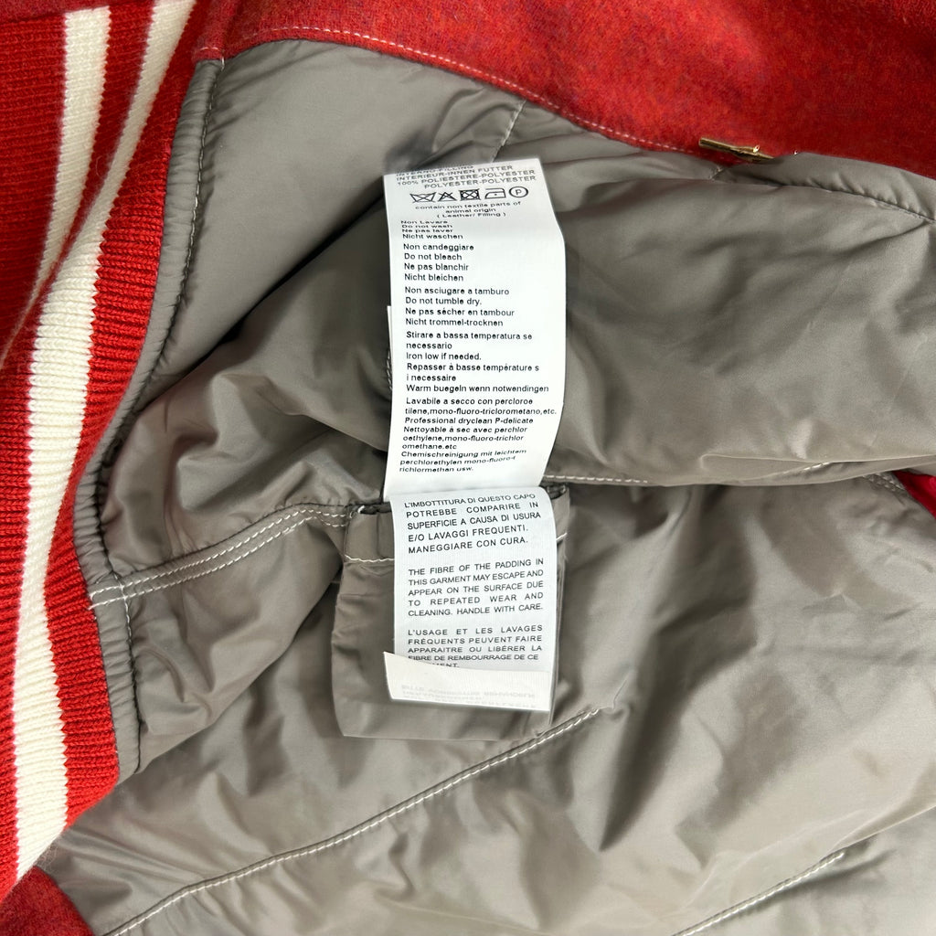 Marithé + François Girbaud Varsity Orange Leather Jacket