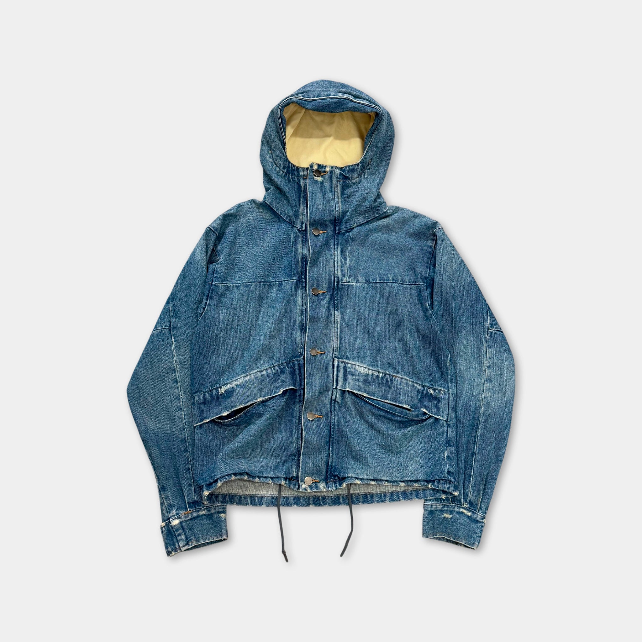 424 Wash Denim 2016 Hooded Parka Jacket
